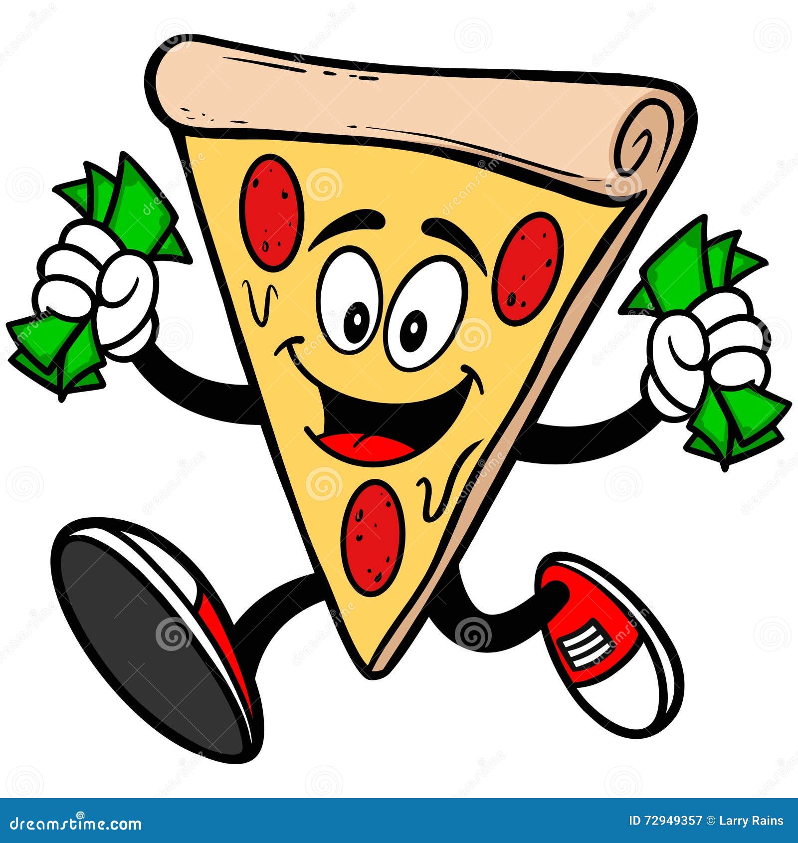 Pizza with Money stock vector. Illustration of competitive 72949357