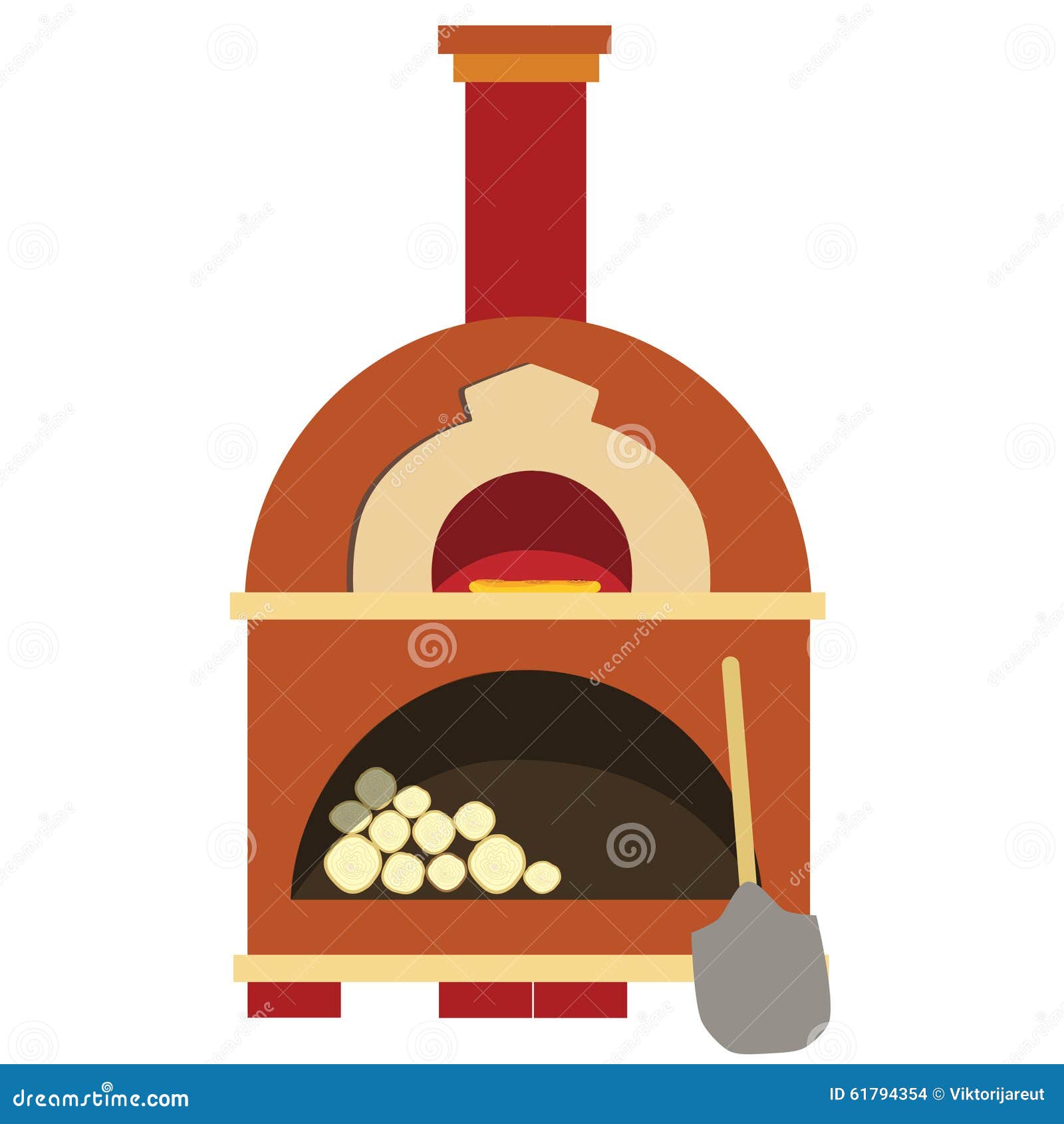 Pizza oven stock illustration. Illustration of cooking 61794354