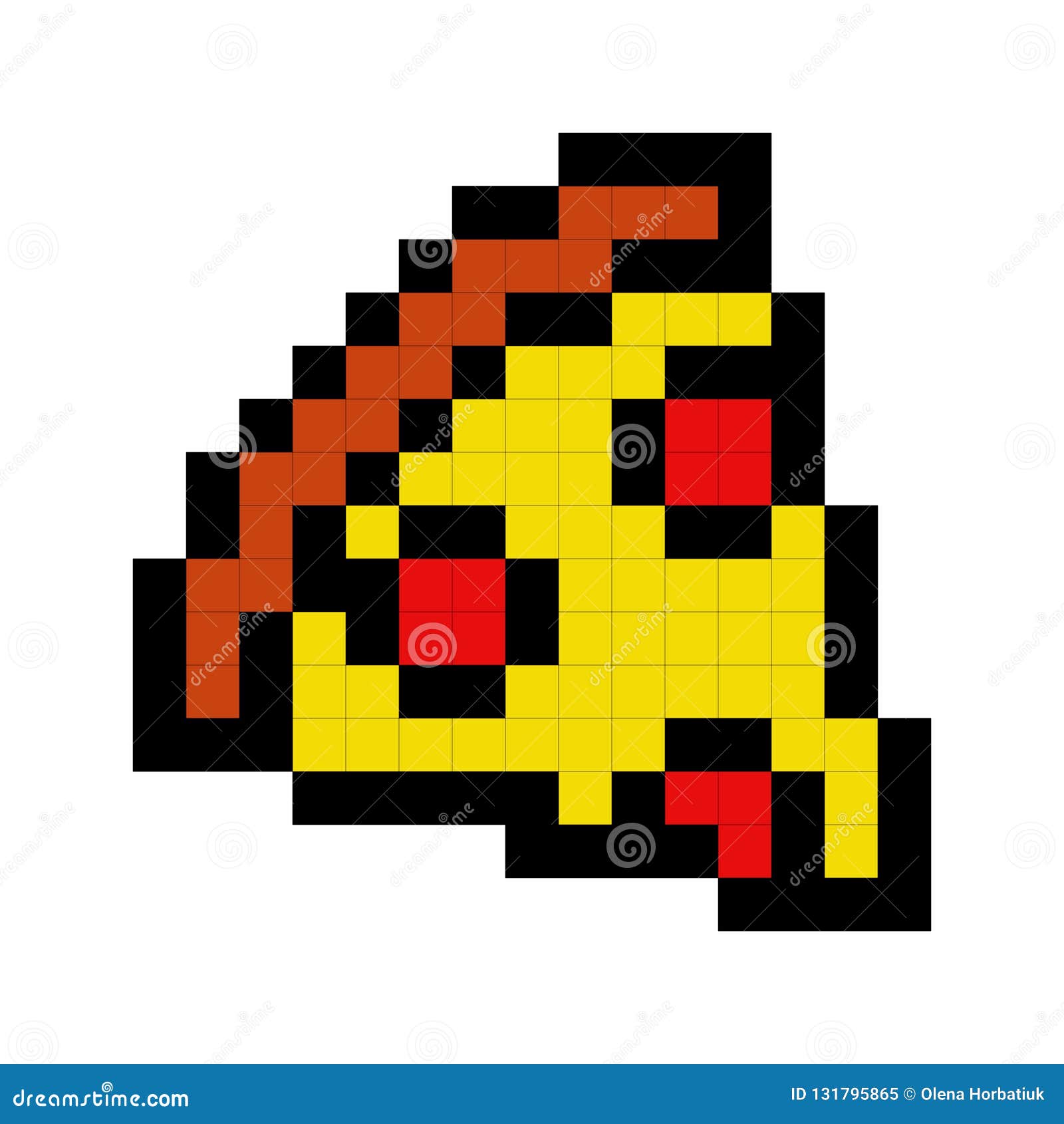 Pixel Art Facile Et Petit Et Rapide Pizza Pixel Art. Piece of Pizza is Pixelated Stock Vector - Illustration of flat, pepper: 131795865