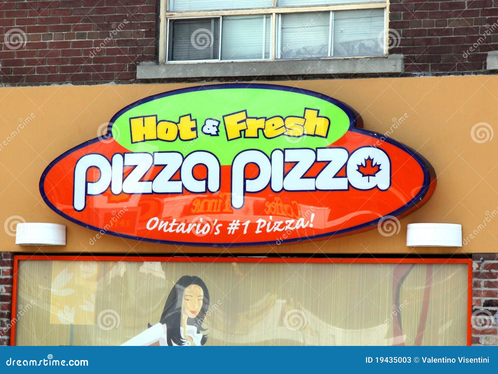 Pizza Pizza Sign editorial stock photo. Image of delicious - 19435003