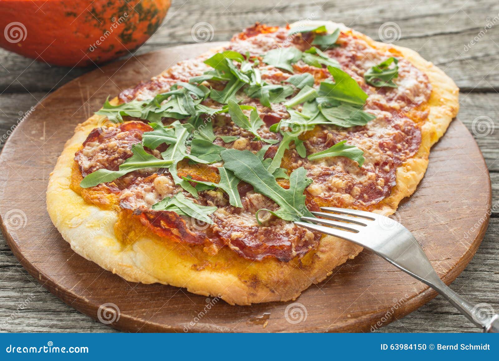 Pizza with Pumpkin and Gruyere Cheese Stock Photo Image of mozzarella