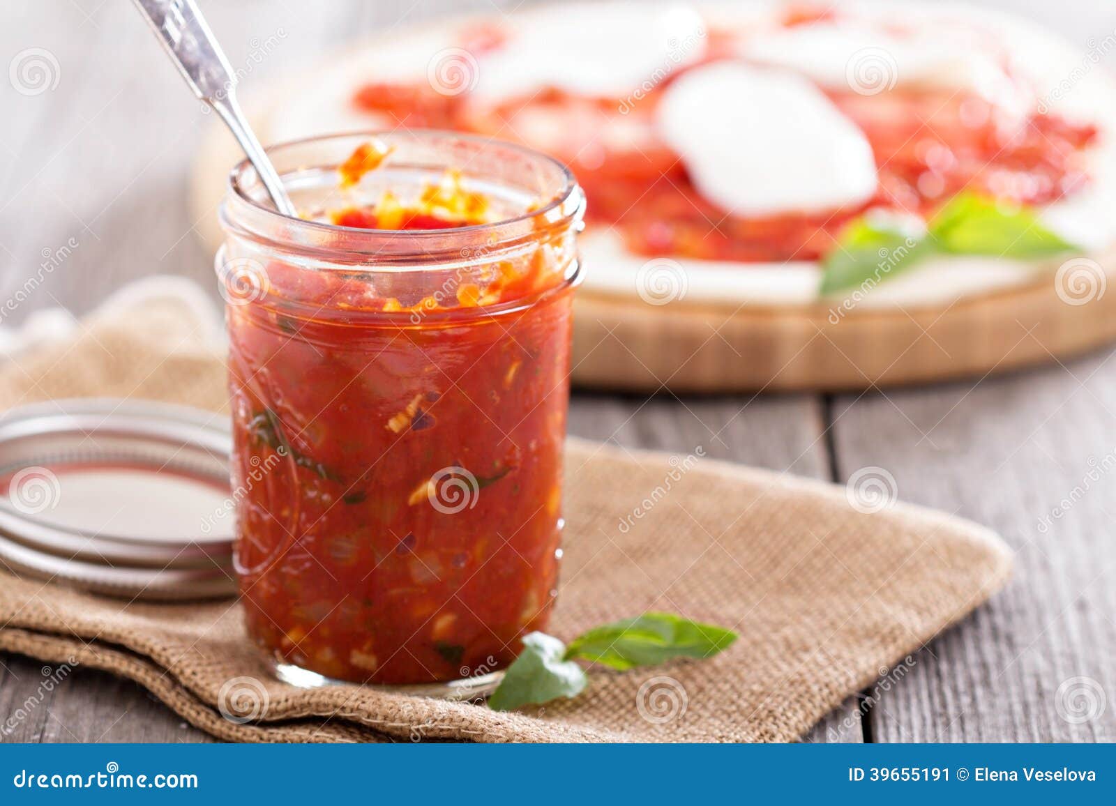 Pizza sauce in a jar stock image. Image of pasta, nature 39655191