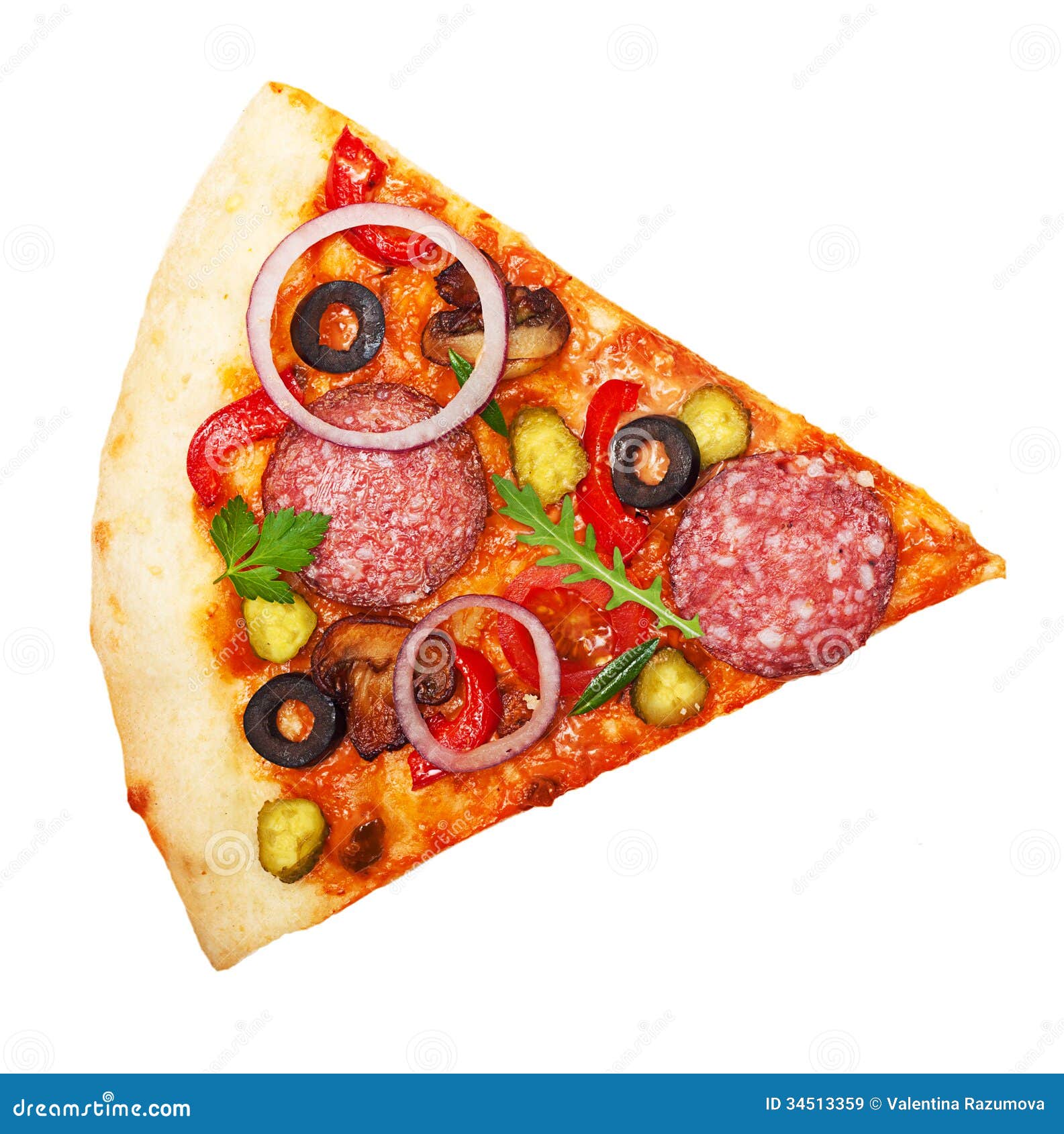 Pizza Slice Isolated Stock Image Image Of Mozzarella