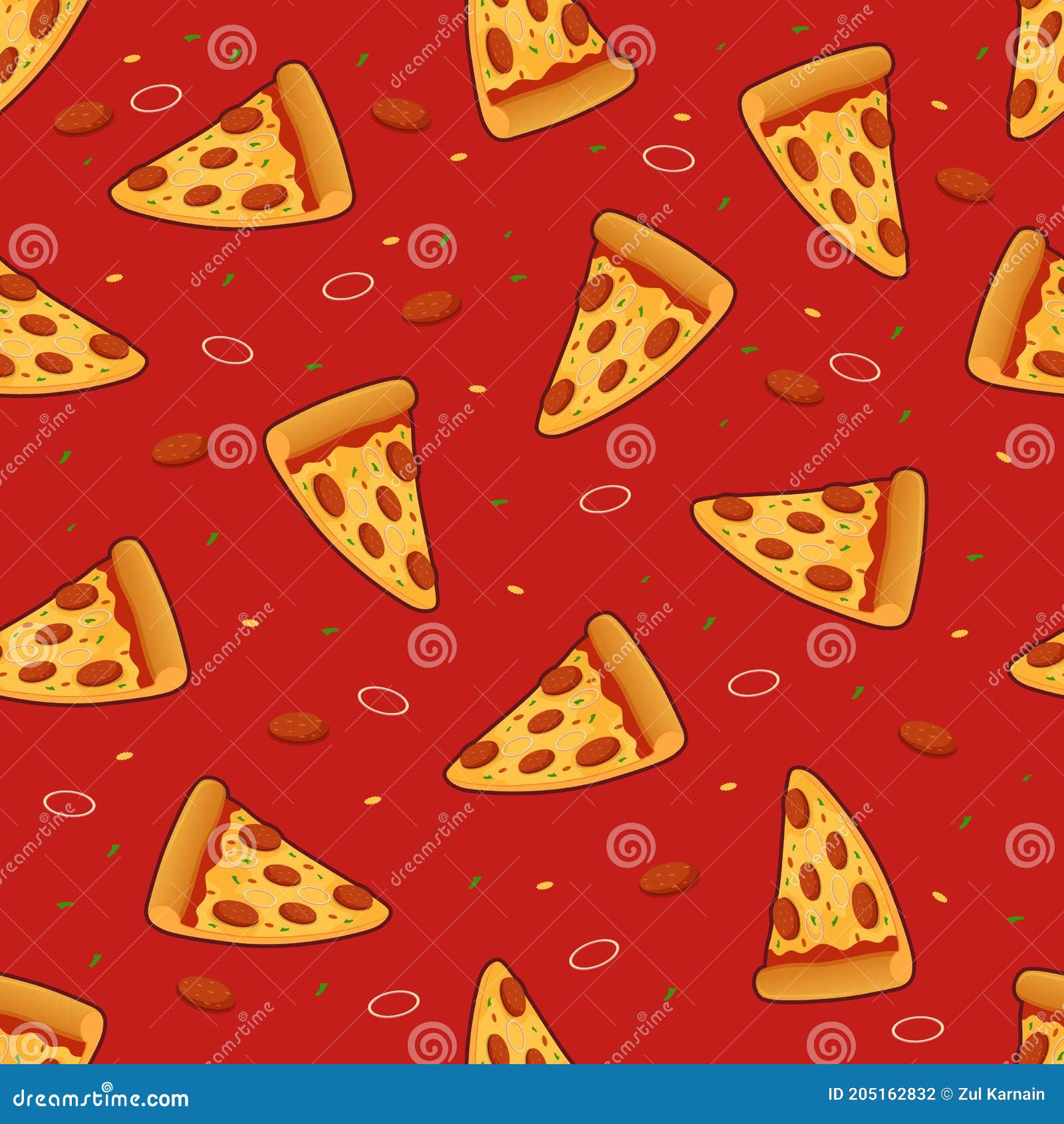 Pizza Slice Seamless Pattern Background Wallpaper Decoration Stock Vector -  Illustration of piece, restaurant: 205162832
