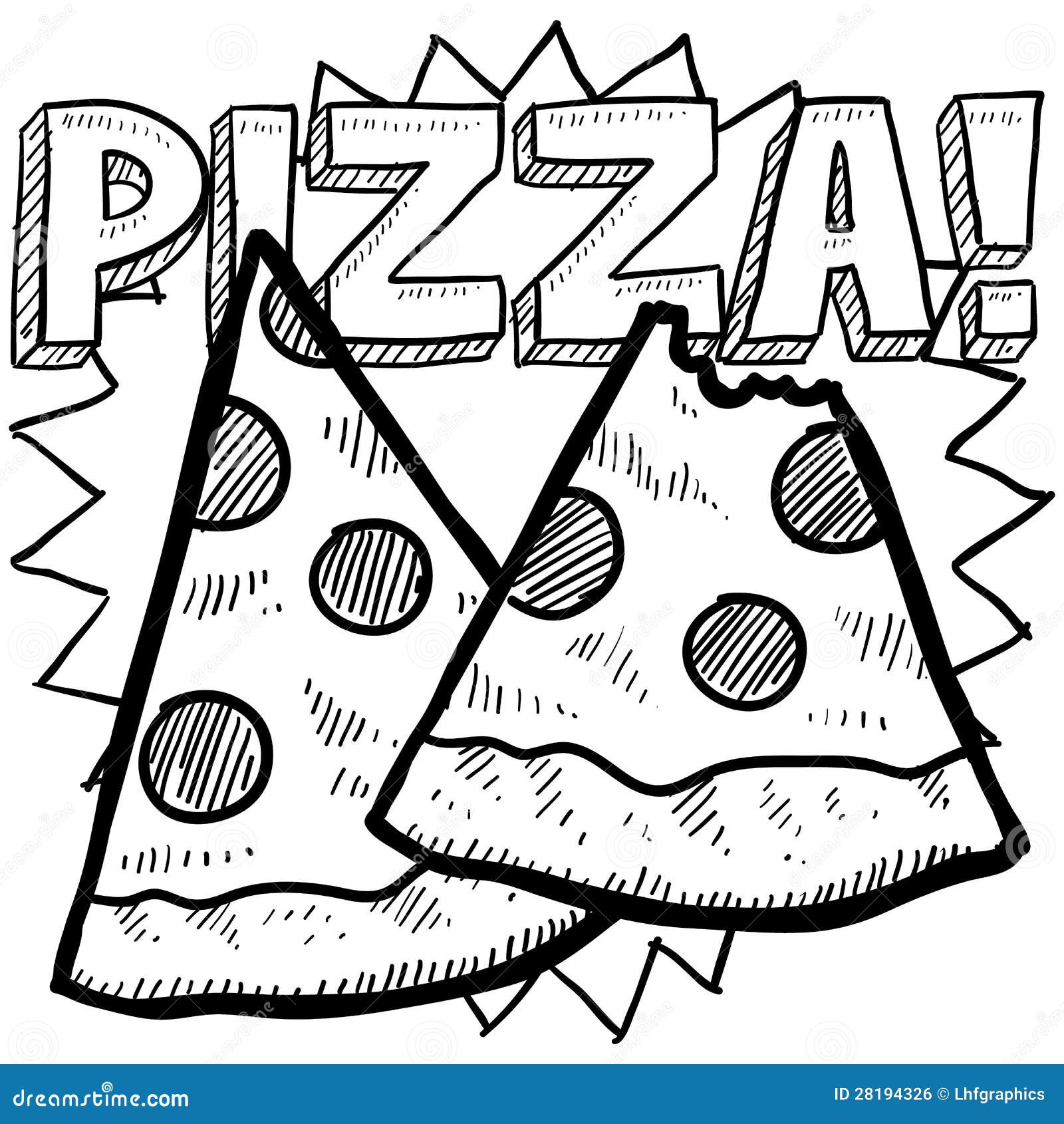 pizza clipart black and white - photo #49