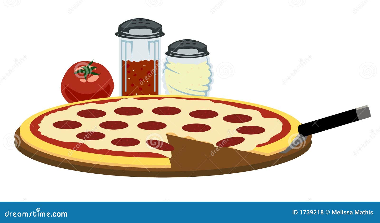 Pizza Time stock vector. Illustration of pepper, italian 1739218