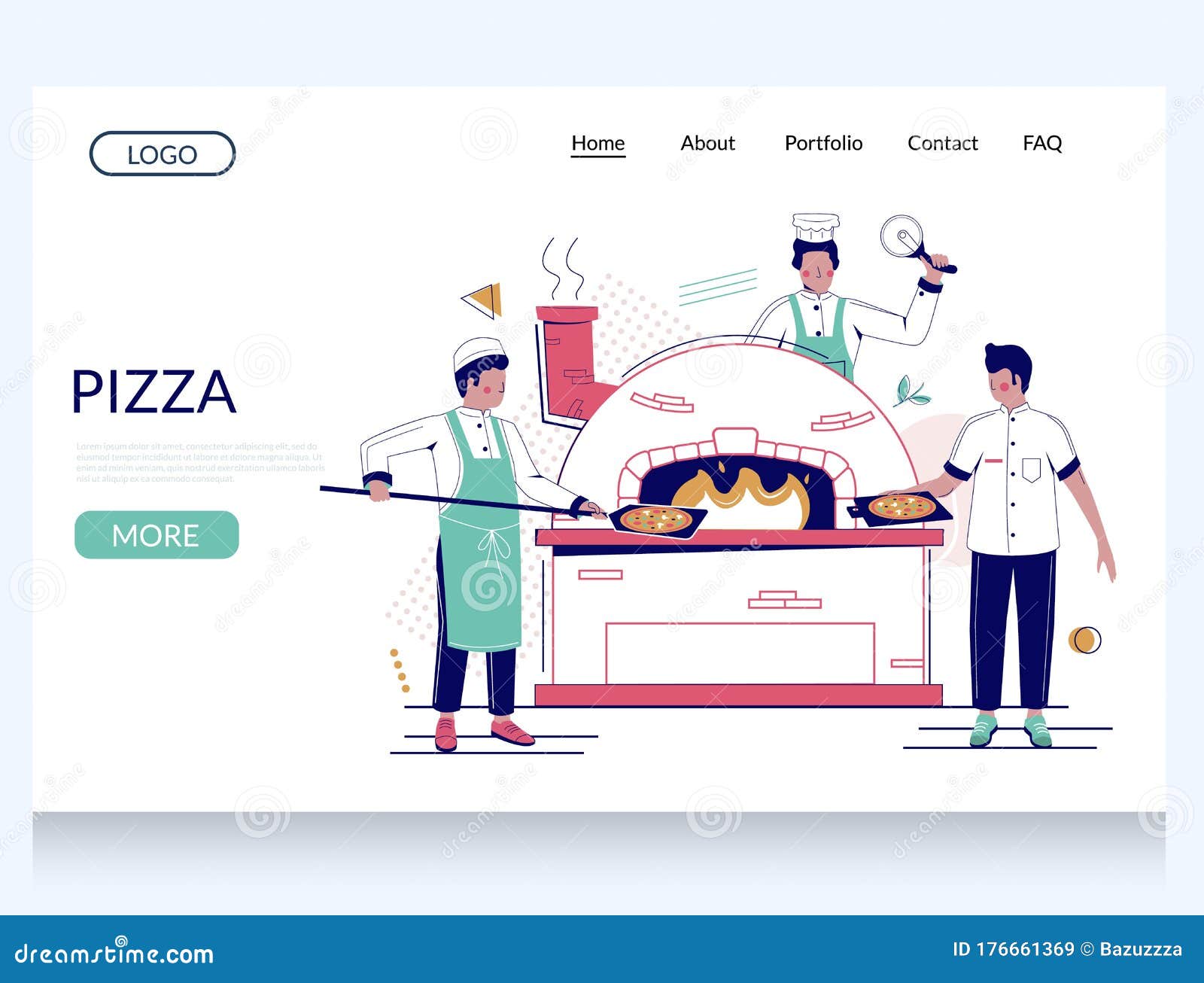 Italian Pizza Web Banner / Lading Page UI