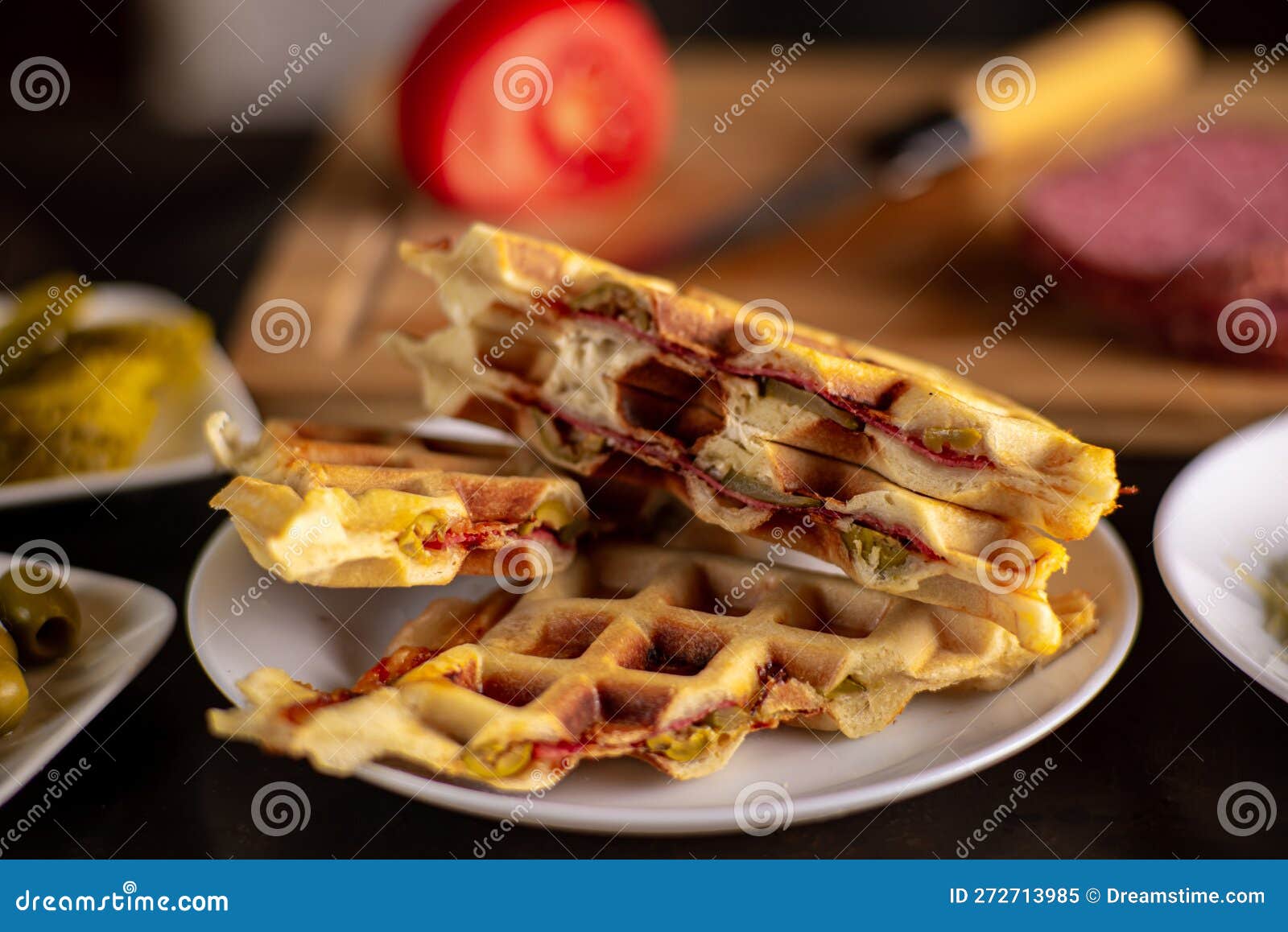 Pizza Stuffed Waffles