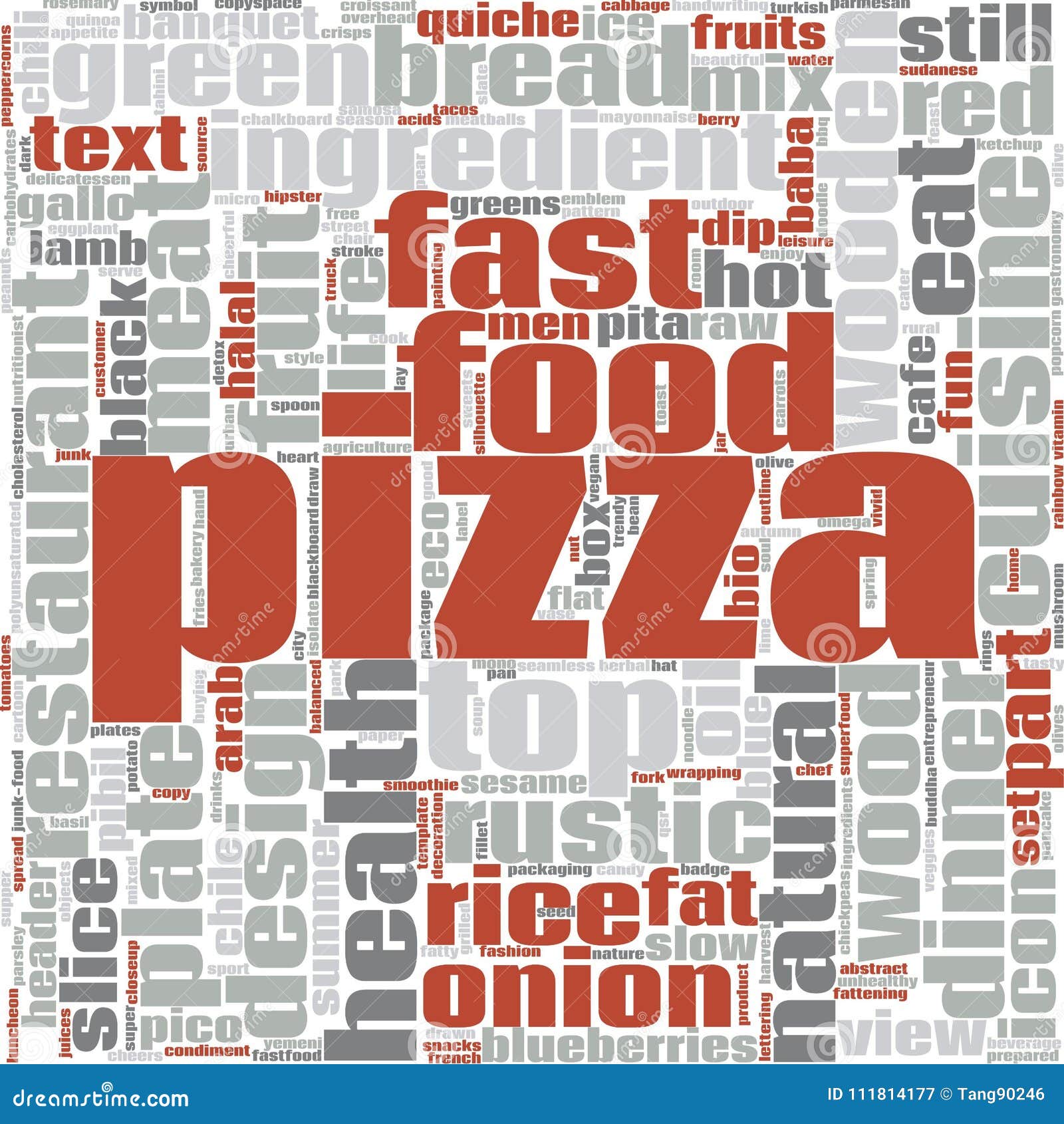 Pizza word cloud stock illustration. Illustration of baked 111814177