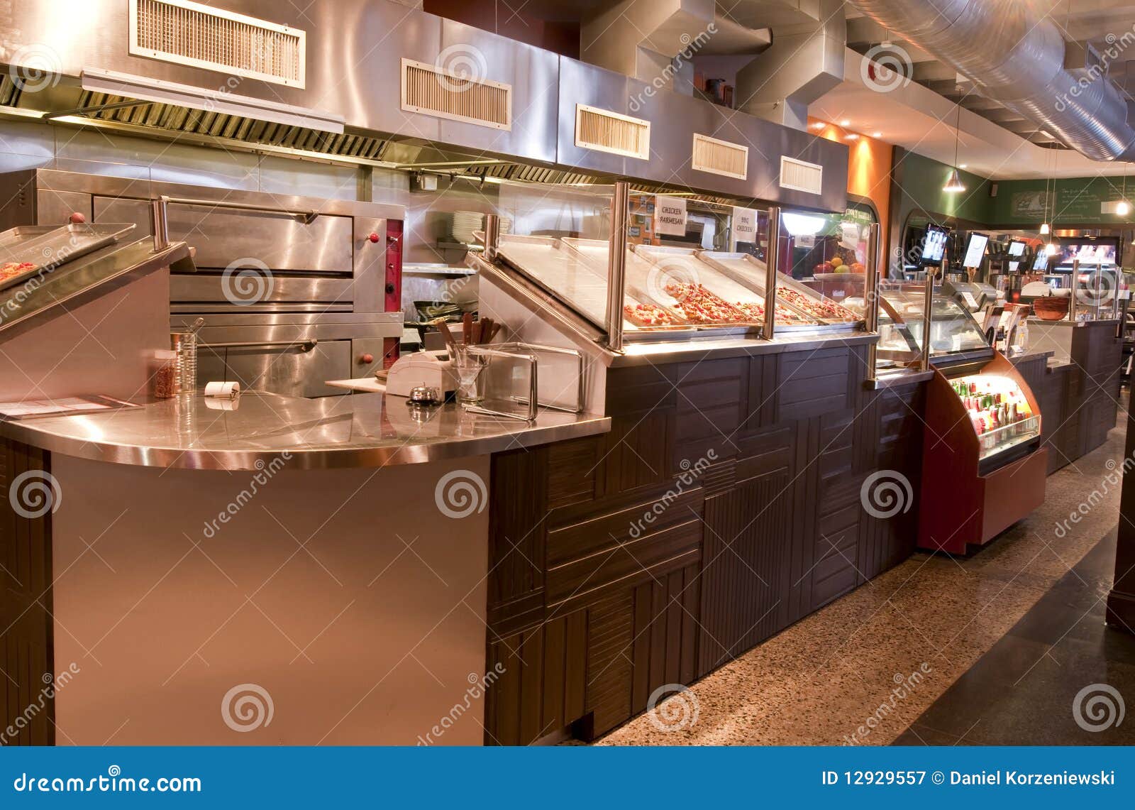 Pizzeria Counter stock image. Image of pizza, counter 12929557