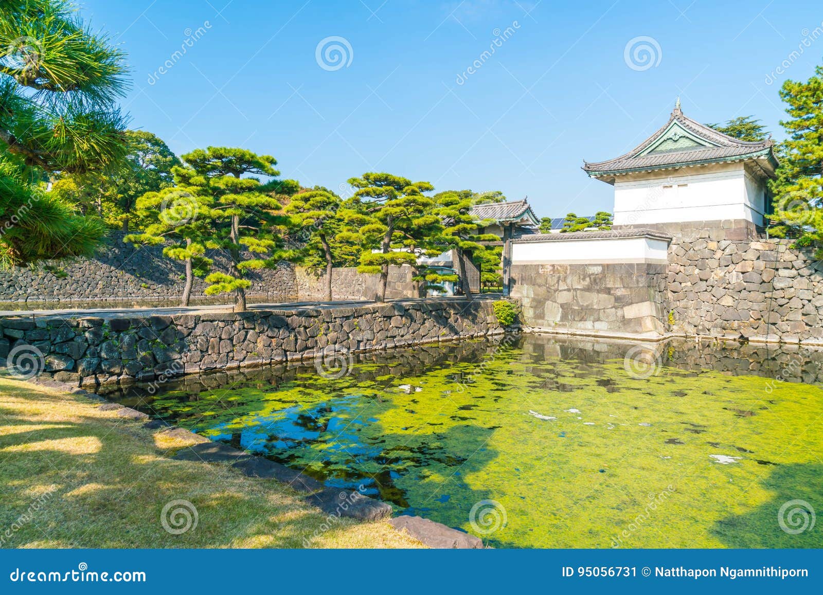 Piękny Cesarski pałac budynek w Tokio, Japonia