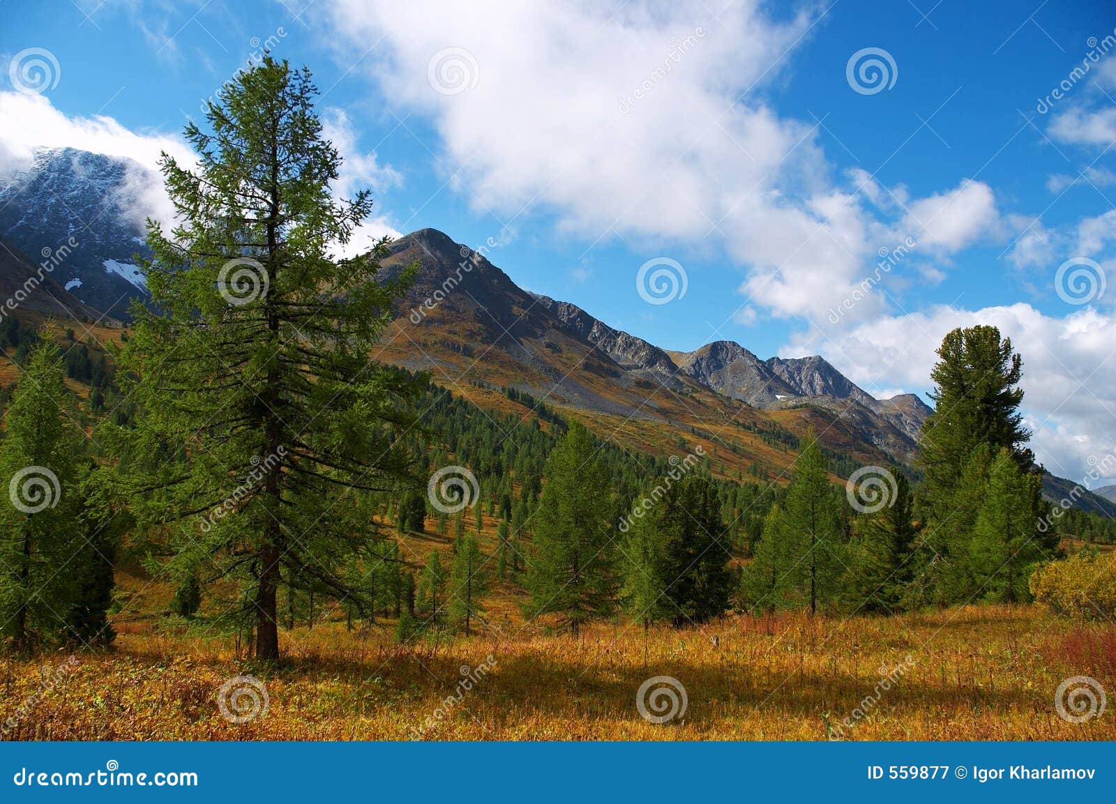 Piękny chmur mountais niebo. Altay chmur mountais piękne niebo