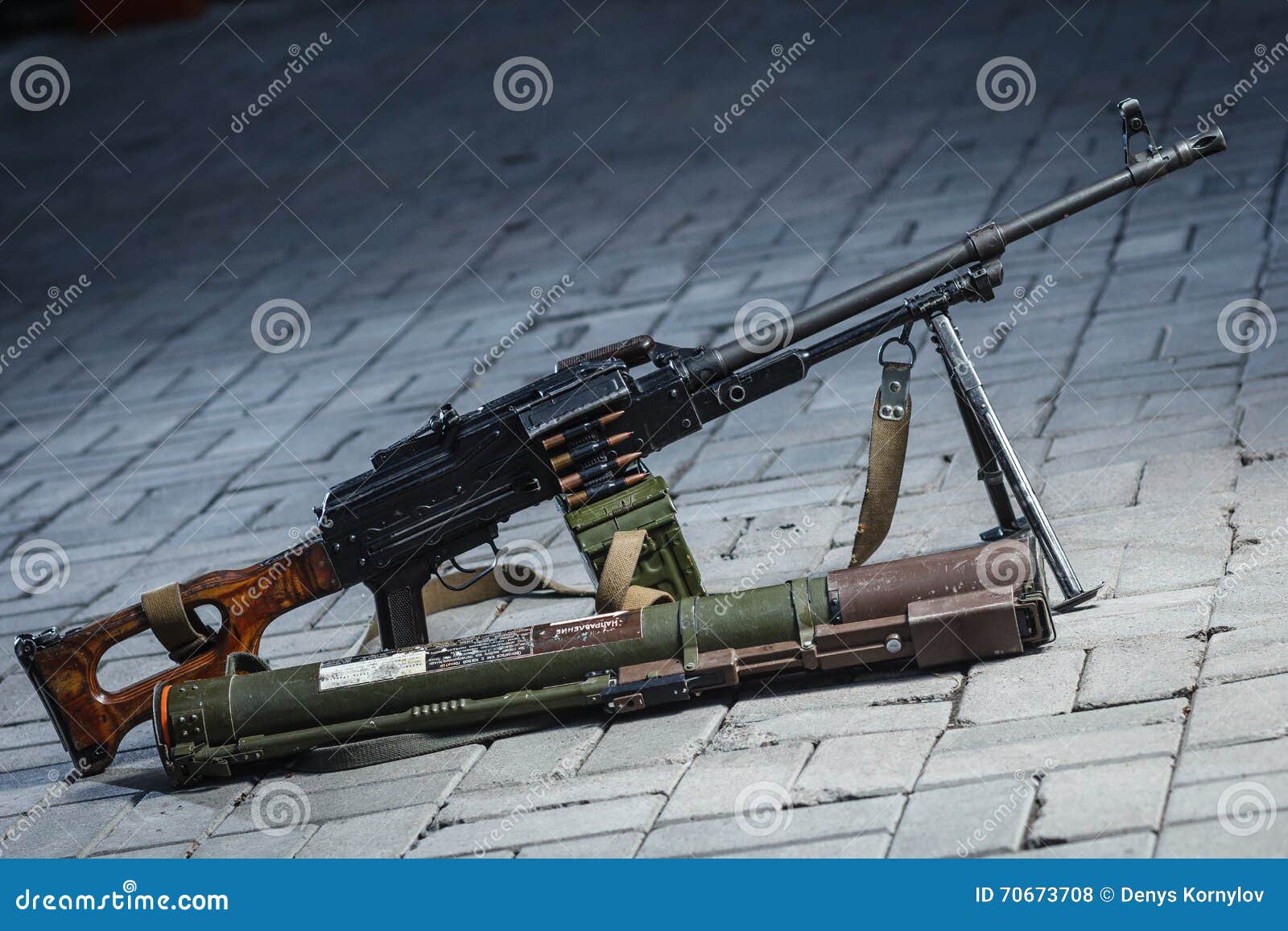 PKM and RPG18 on the Ground Editorial Stock Photo Image of rpg18