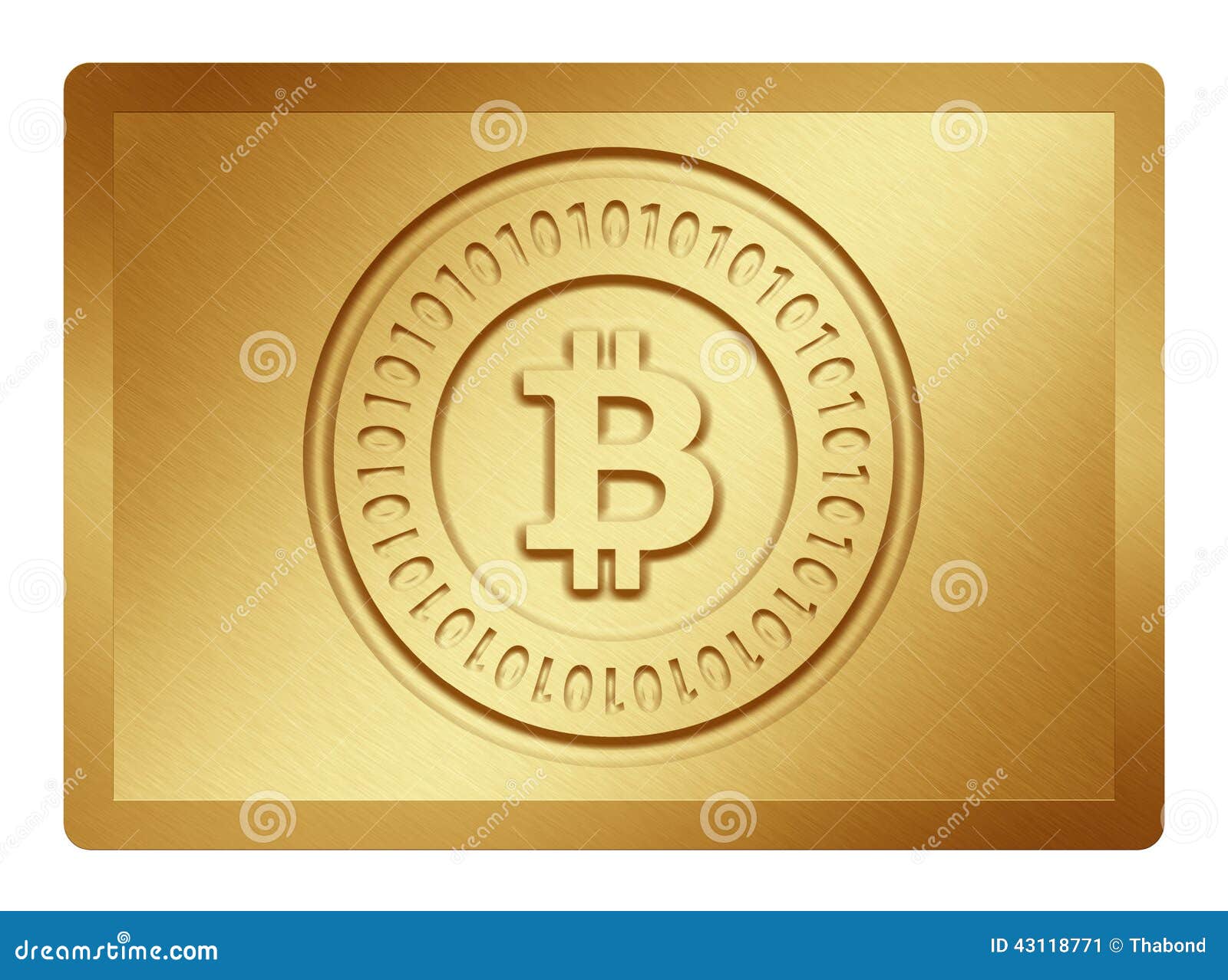 Plato Dorado de Bitcoin imagen de archivo. Imagen de textura - 43118771