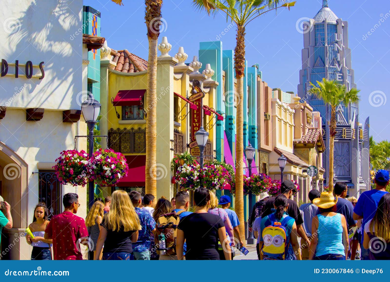 Placa Hollywood Universal Studios Em Los Angeles Foto Editorial
