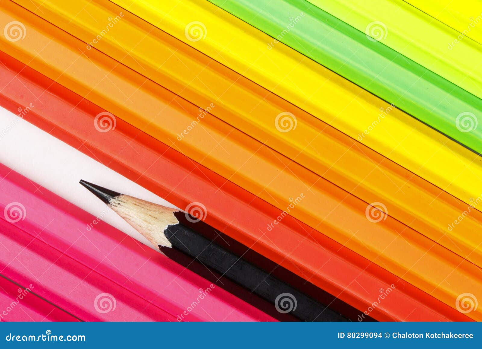 Place Crayons Lined Up Several Stock Photo Image of concept, texture