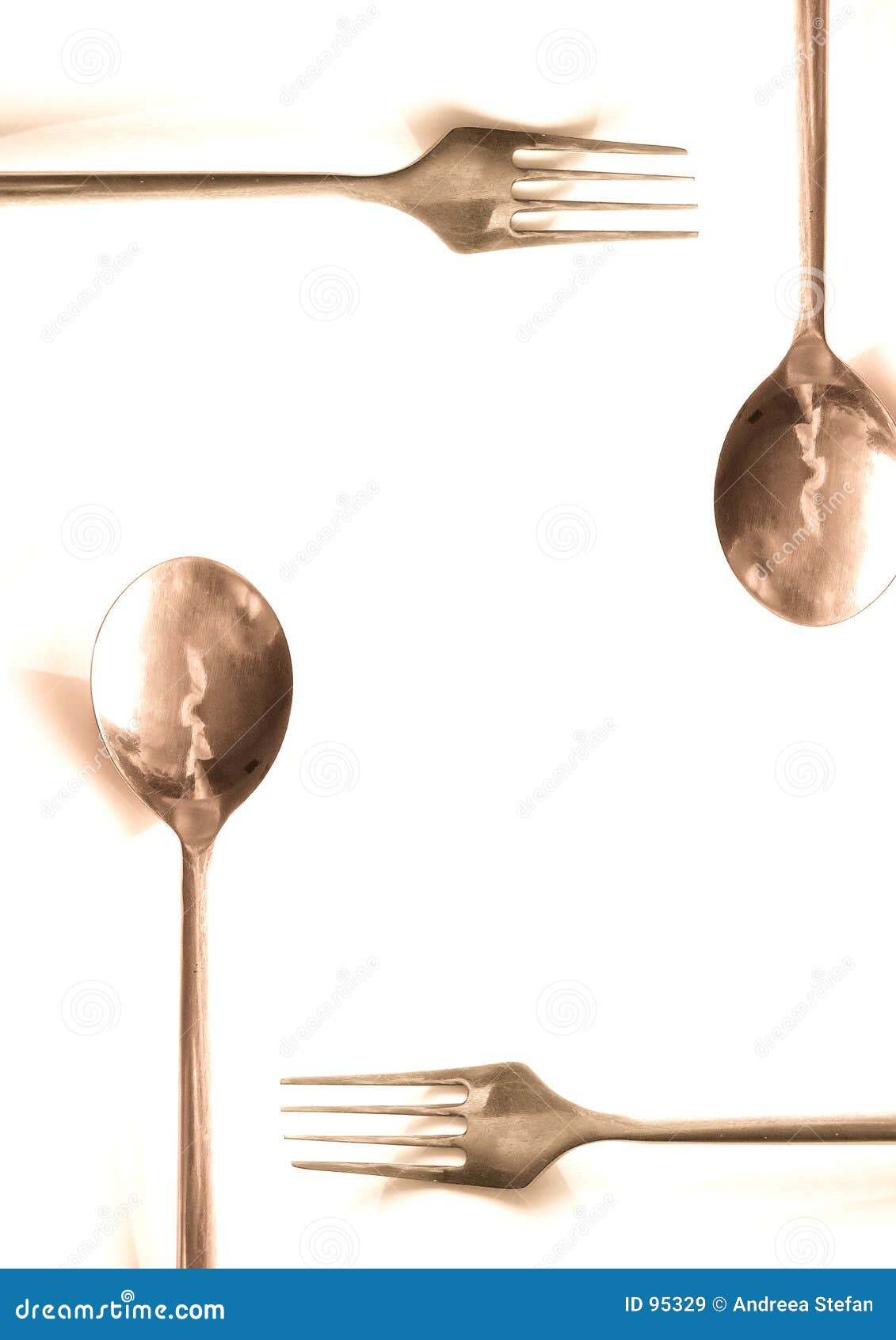 Place for dinner stock image. Image of spoon, spoons, dinner - 95329