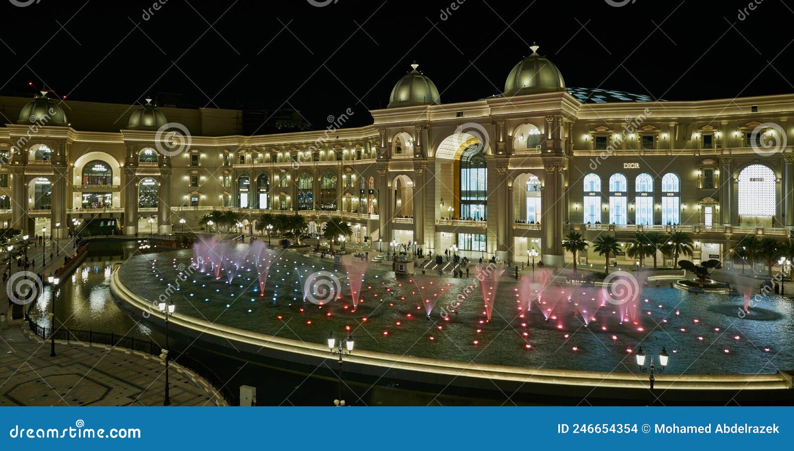 place vendome mall  in lusail city, qatar interior view at night