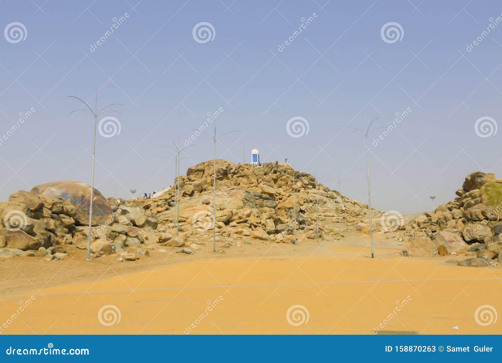 Muslims At Mount Arafat Or Jabal Rahmah Stock Image  