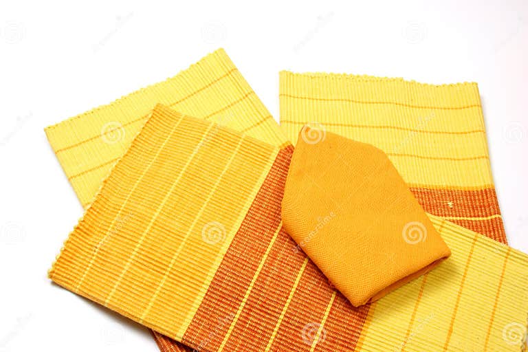 Placemat and Napkins Over White Stock Photo Image of pretty, lines