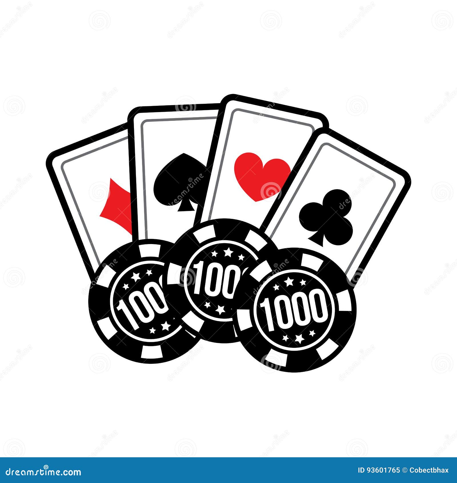 Placez La Carte Et Les Jetons De Poker De Casino Pour Des Jeux De Casino  Illustration De Vecteur Illustration de Vecteur - Illustration du table,  puces: 93601765