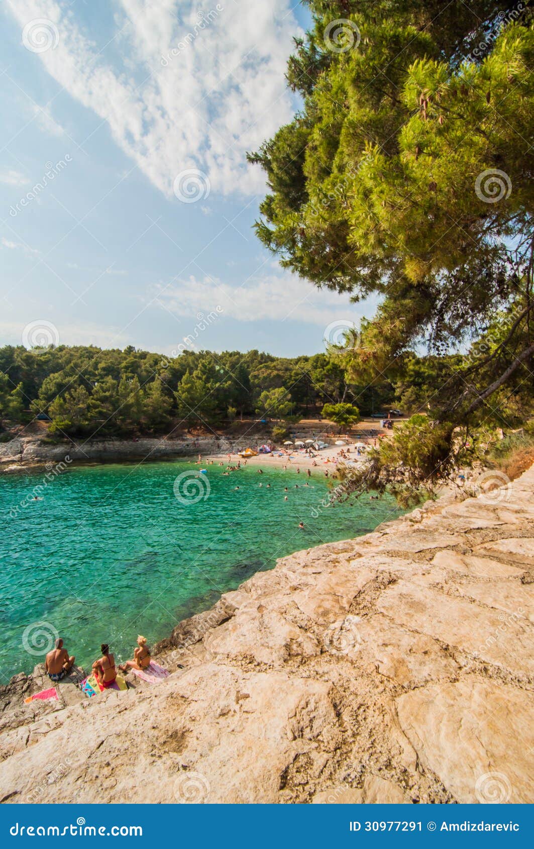 Plage Dans Le Pula Croatie Photo éditorial Image Du