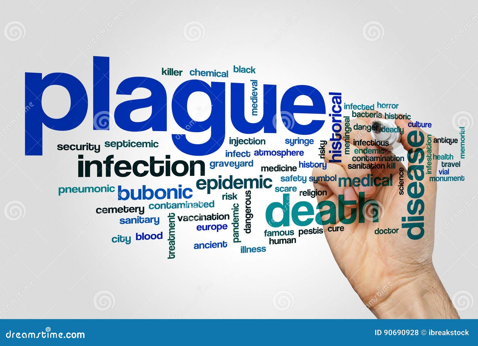 Plague word cloud concept stock photo. Image of kill 90690928