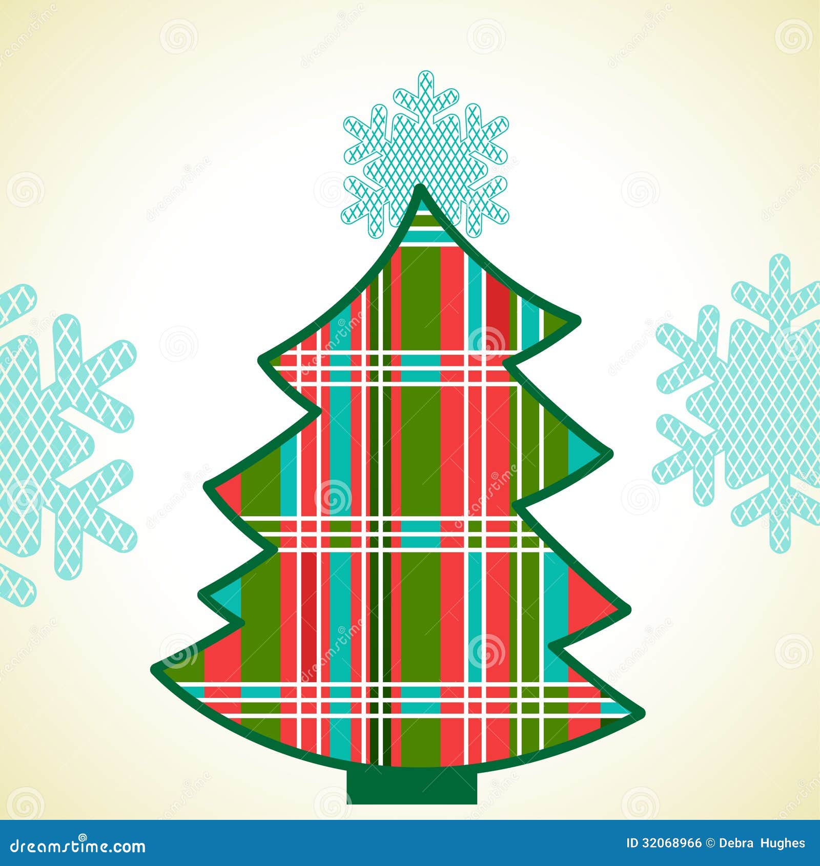 Plaid Christmas Tree stock vector. Illustration of background - 32068966