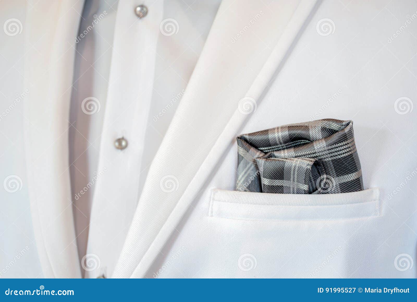 Plaid Handkerchief in Tuxedo Pocket Stock Image Image of rich, suit