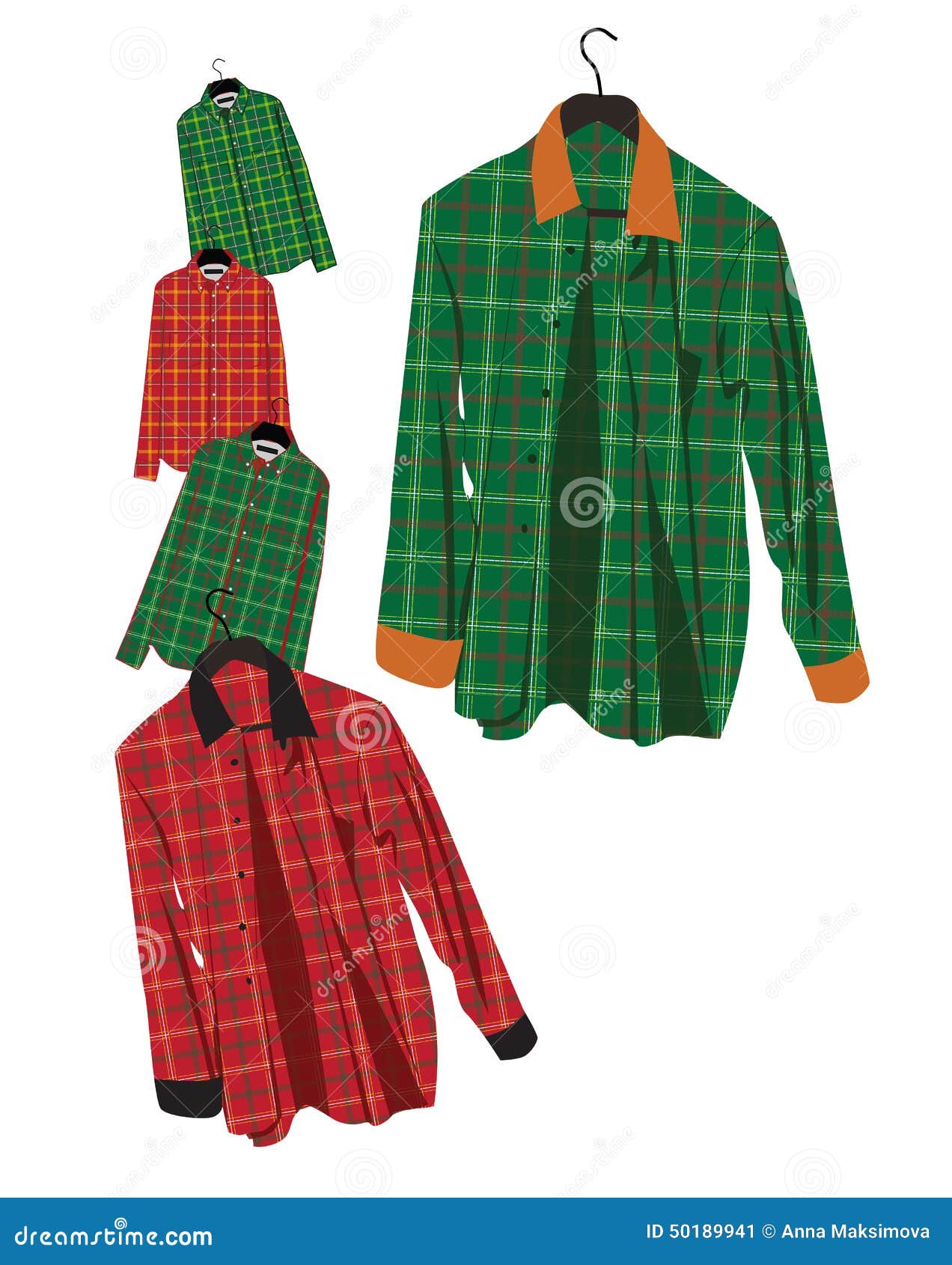 red and green shirt clipart
