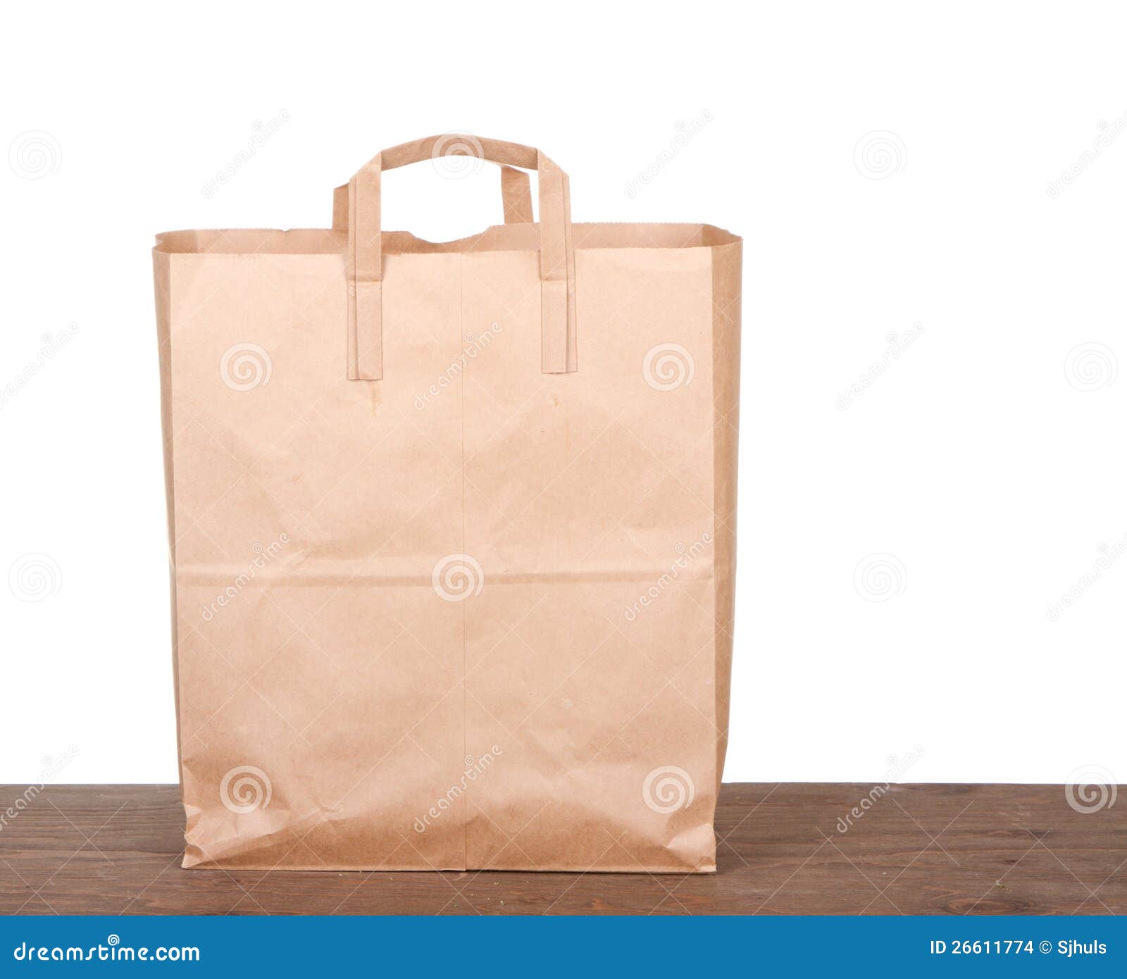 Plain brown paper bag stock photo. Image of blank, isolated 26611774