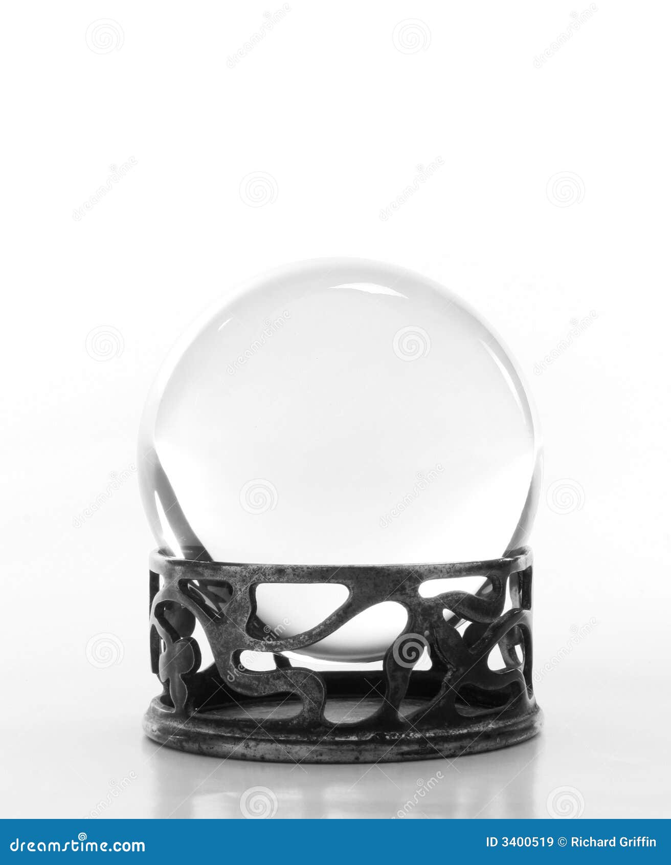 Plain Crystal Ball on Stand Stock Image Image of telling, mystery 3400519