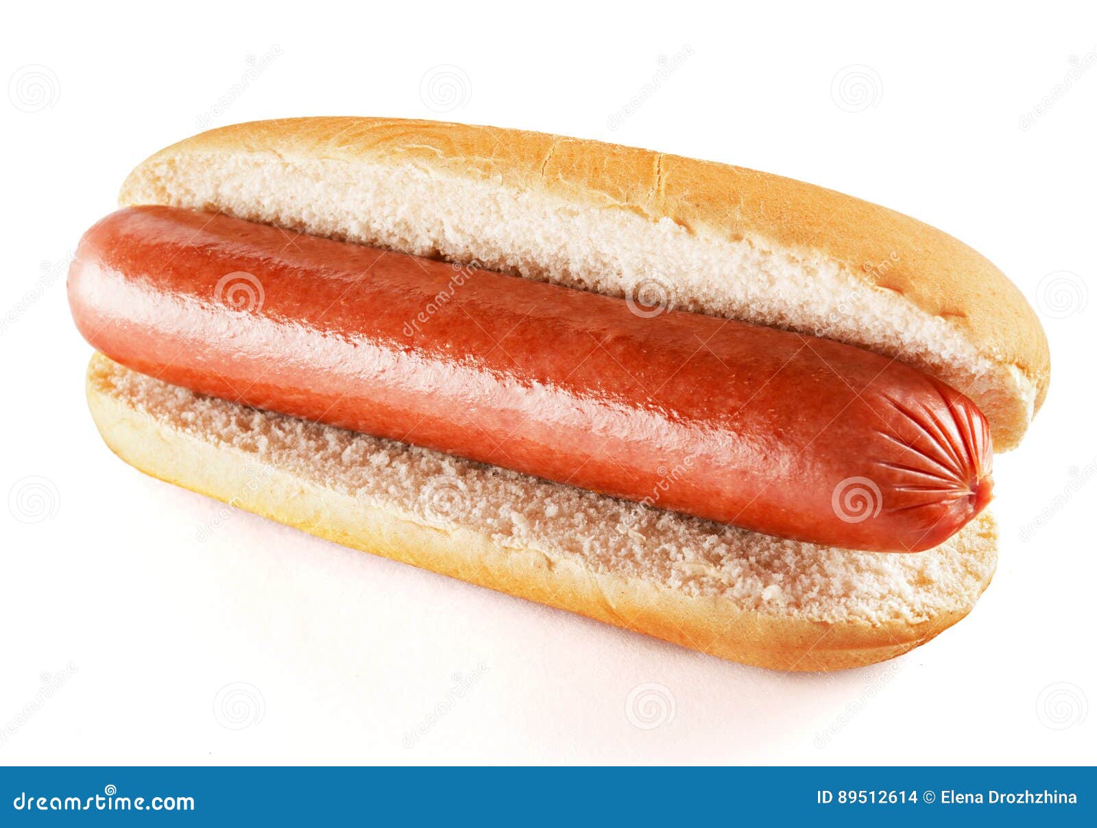 Plain Hot Dog With Big Sausage Stock Photo Image of sausage, hotdog