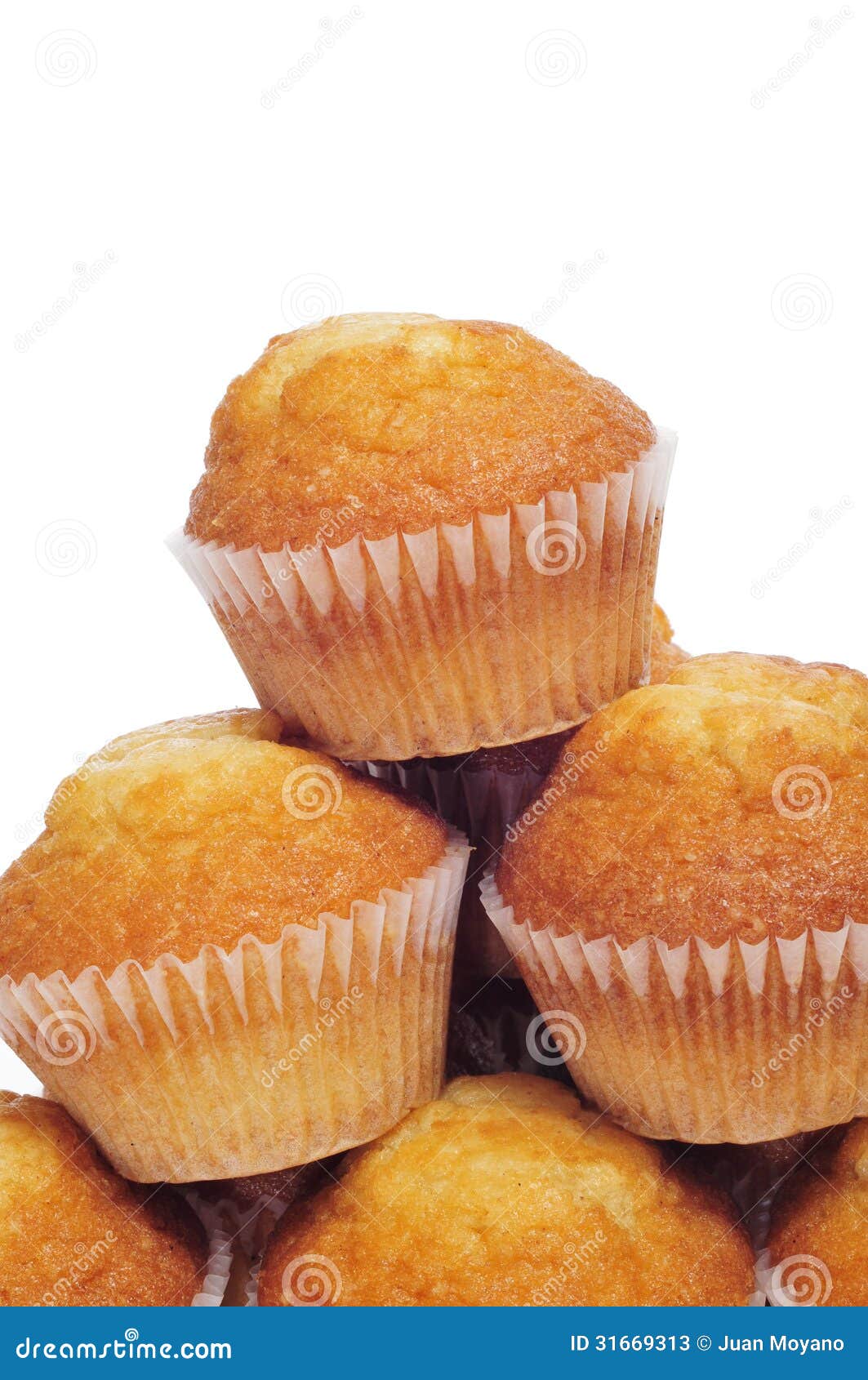 Plain muffins stock image. Image of sponge, snack, sweet 31669313