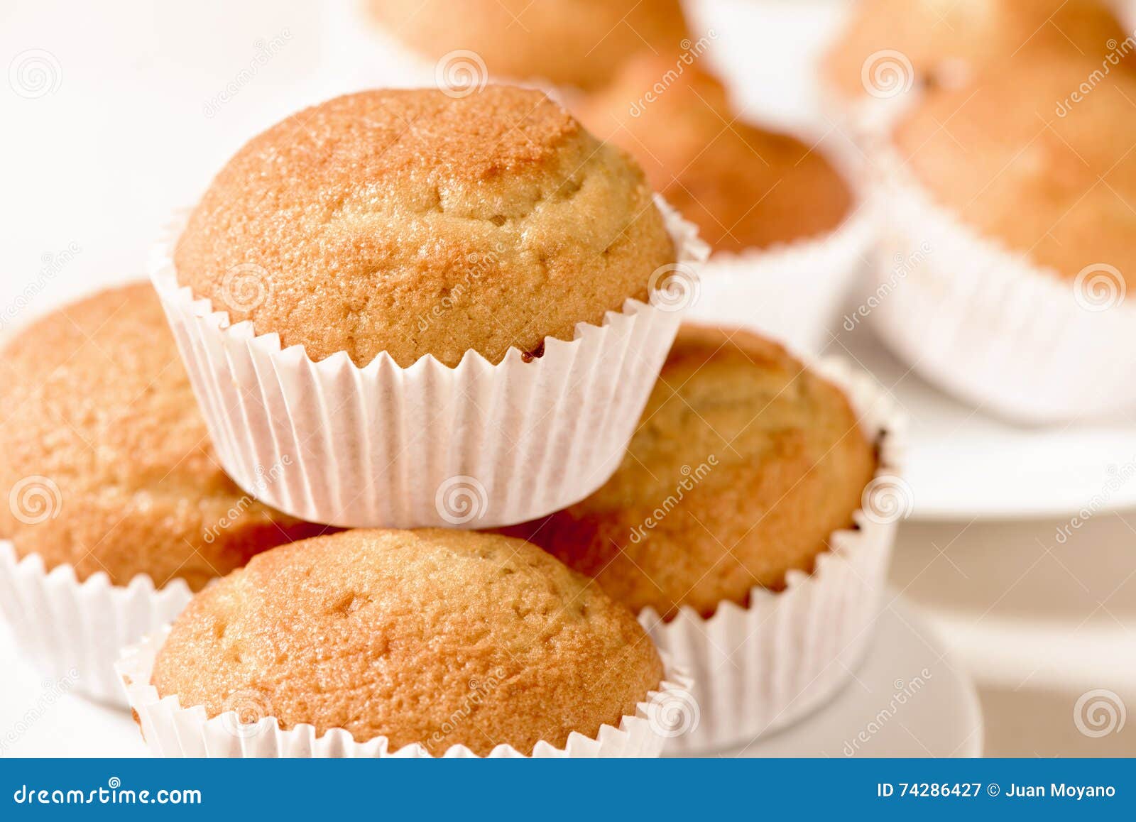Plain Muffins on a Set Table Stock Image Image of culinary, coffee