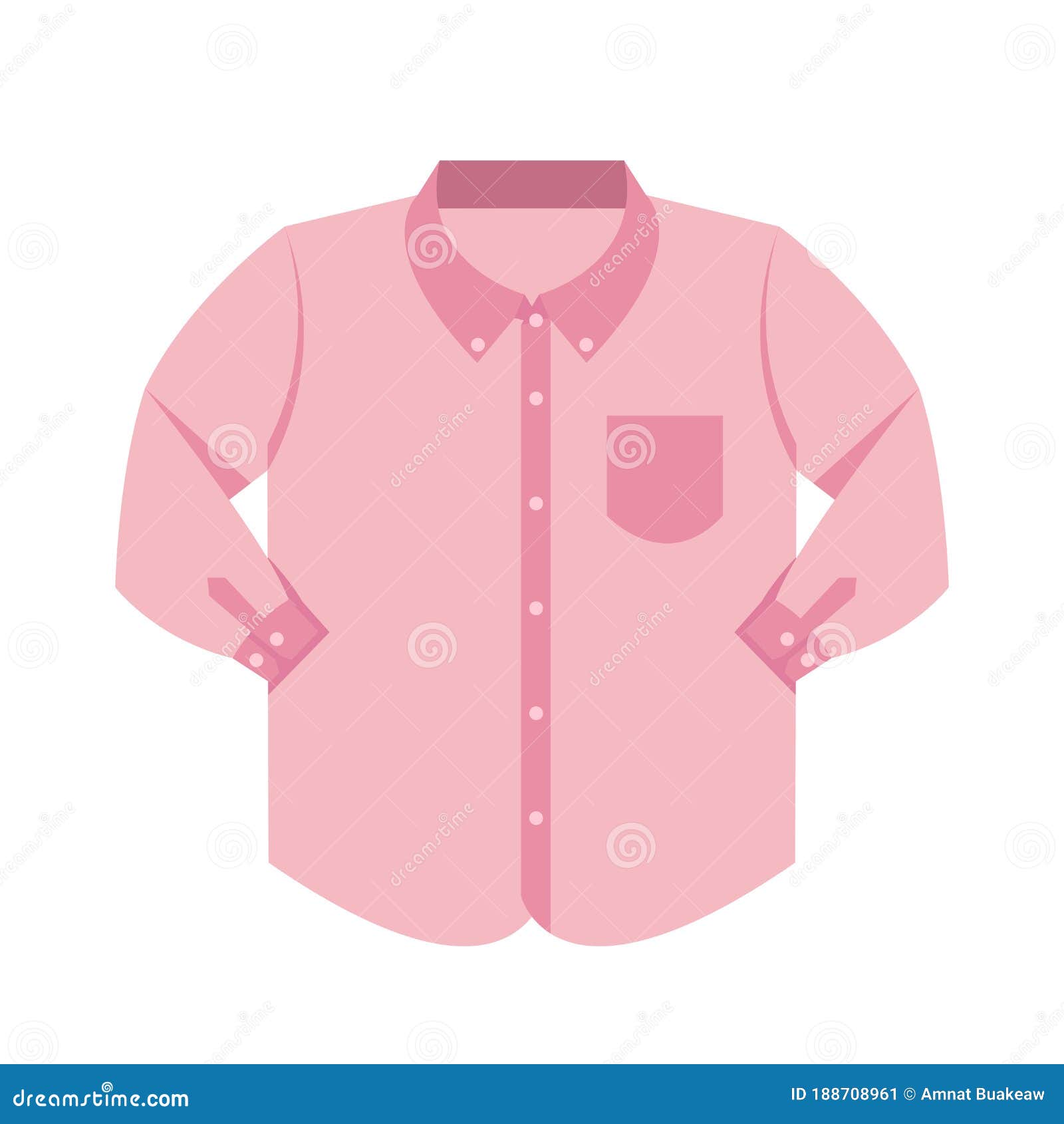 Plain Shirt Clothes Pink Pastel Color Isolated on White Background ...