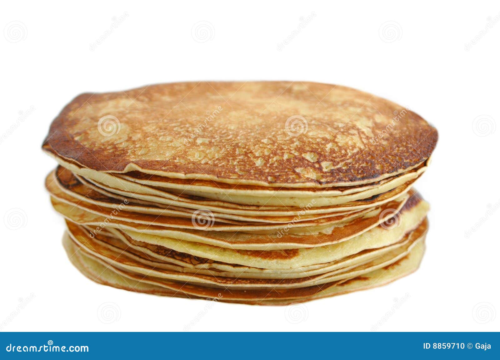 Plain stack of pancakes stock photo. Image of golden, pancakes - 8859710