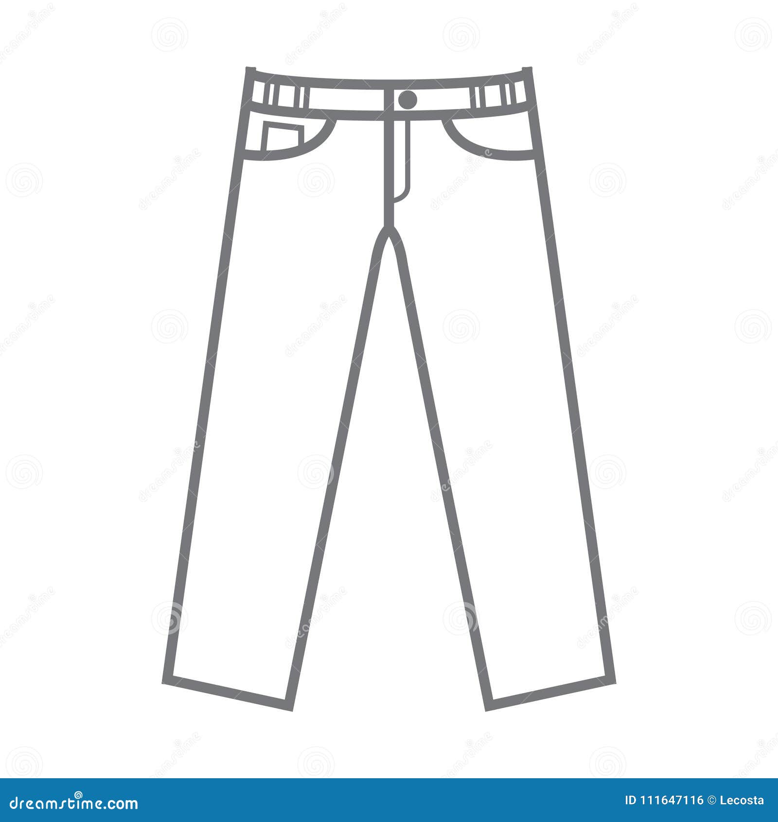 Plain Uncoloured Vector Mockup Trousers Stock Vector - Illustration of ...