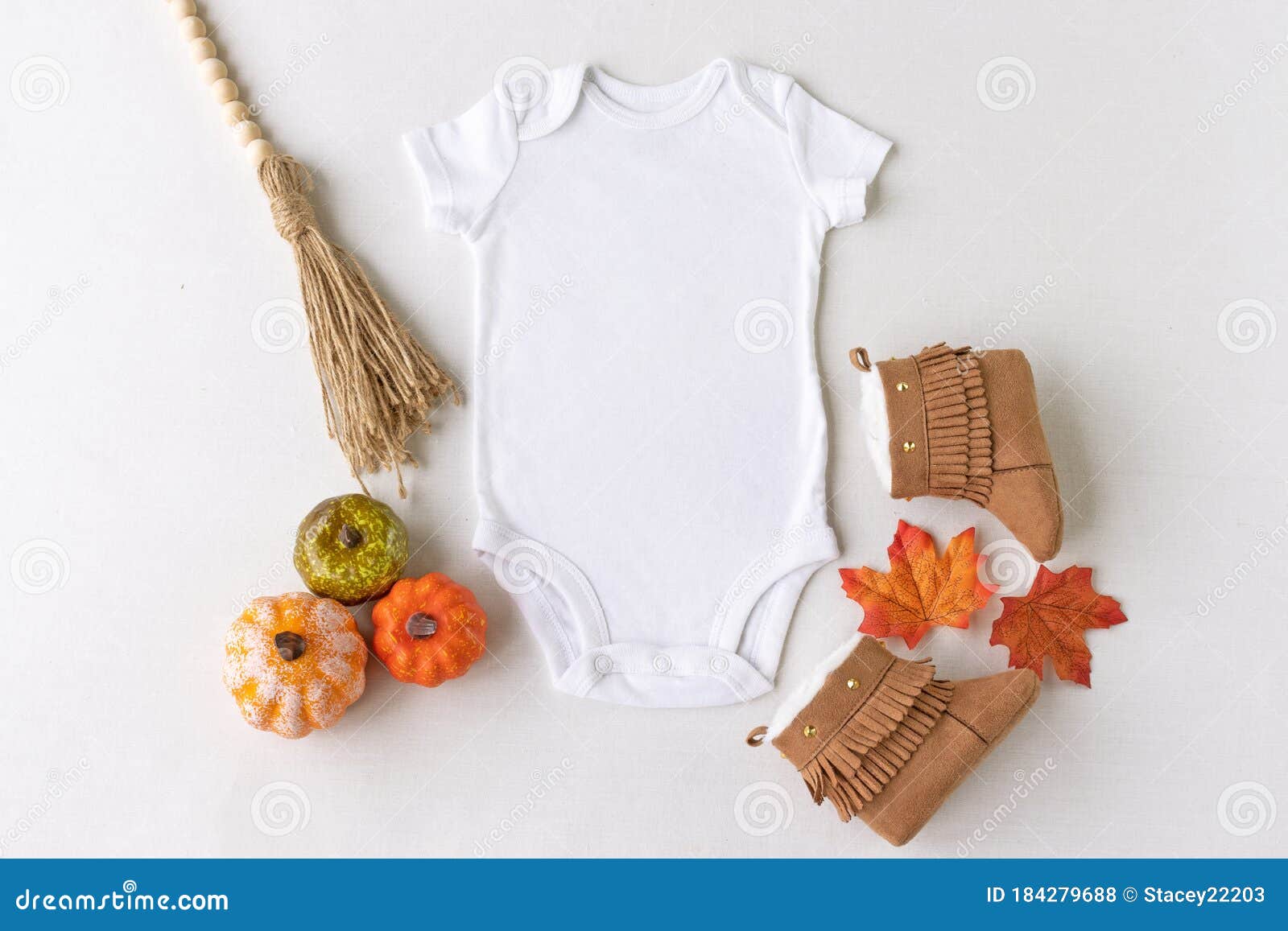 Download Plain White Baby Bodysuit Vest Mockup Stock Photo - Image ...