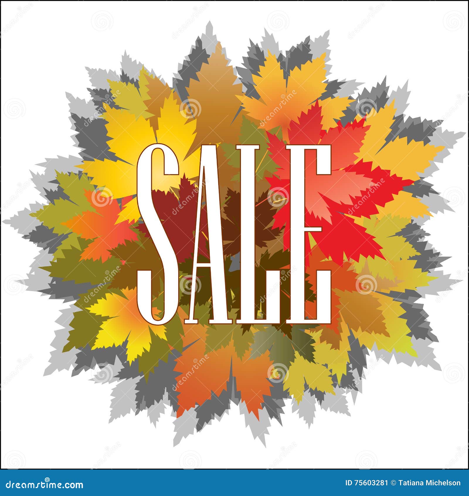 Herbsthintergrund mit Blättern und Beschriftung Zurück zu Schuleverkauf Auch im corel abgehobenen Betrag Plakat-Herbstverkauf
