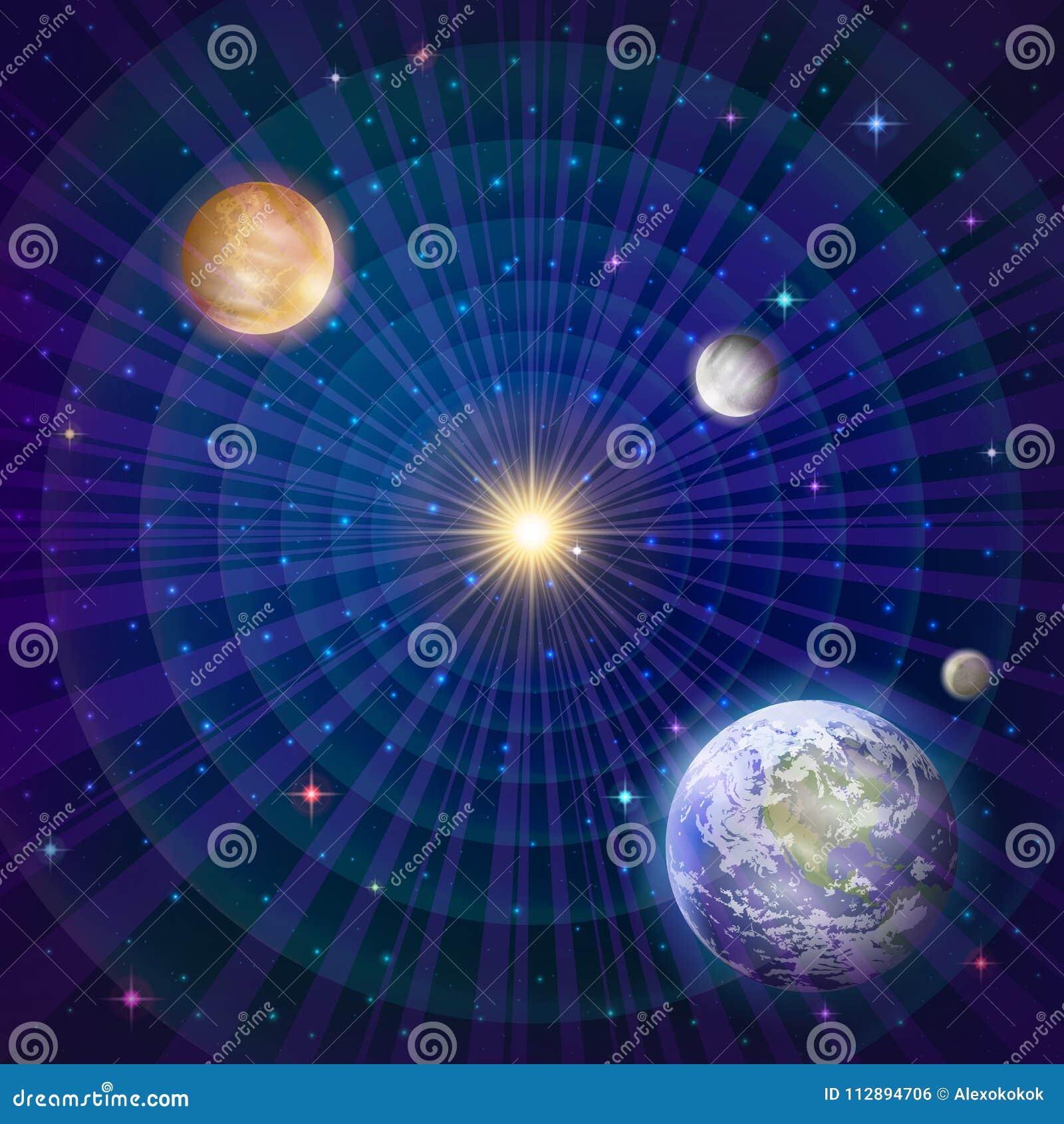 Planètes De Système Solaire Illustration De Vecteur