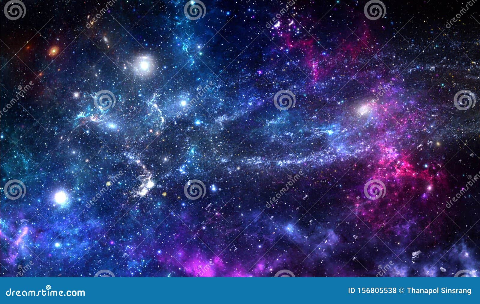 Beau Fond De Galaxie Nova Bleu, Soleil Planètes, Contexte