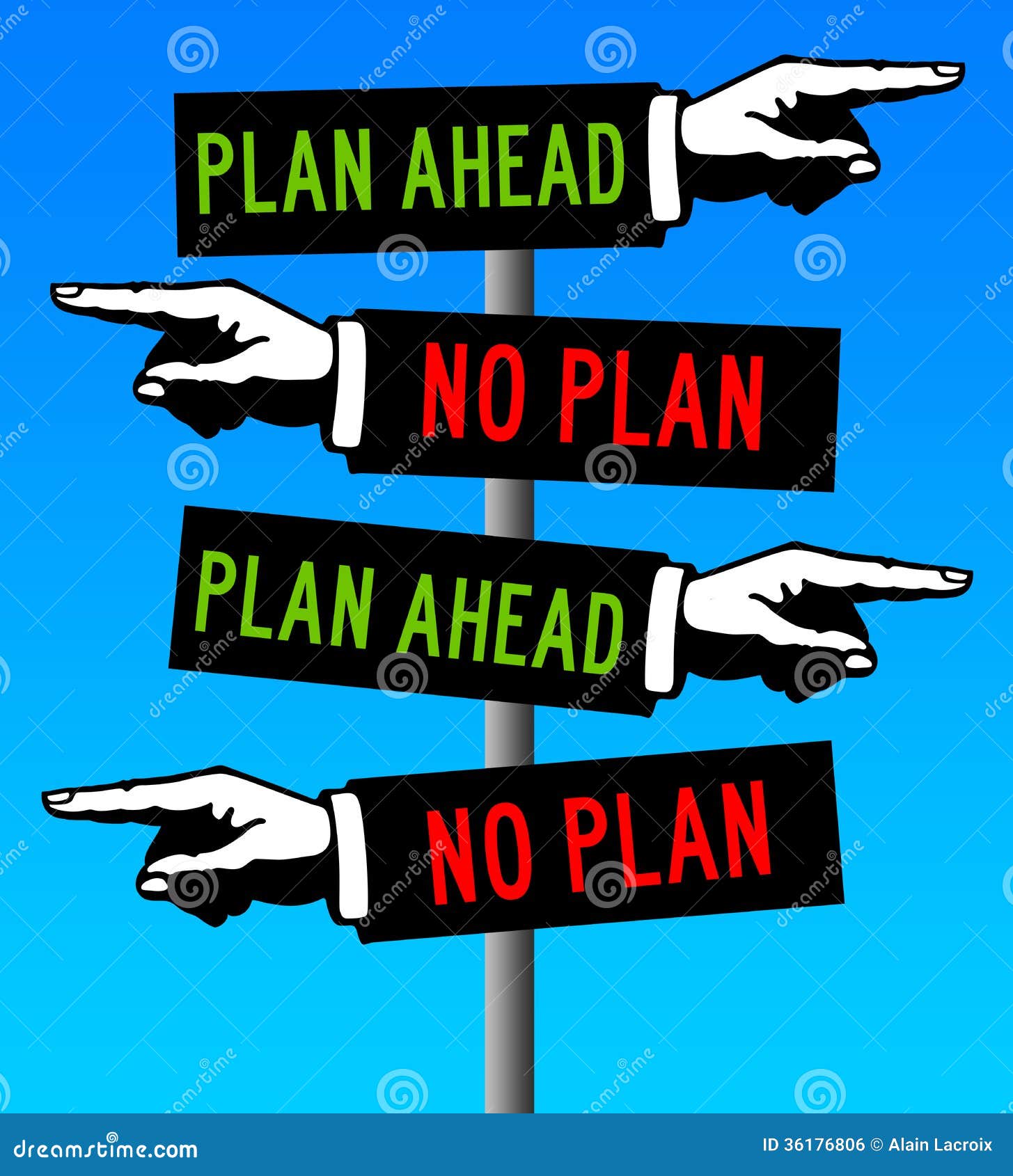 Plan ahead stock illustration. Illustration of objective 36176806
