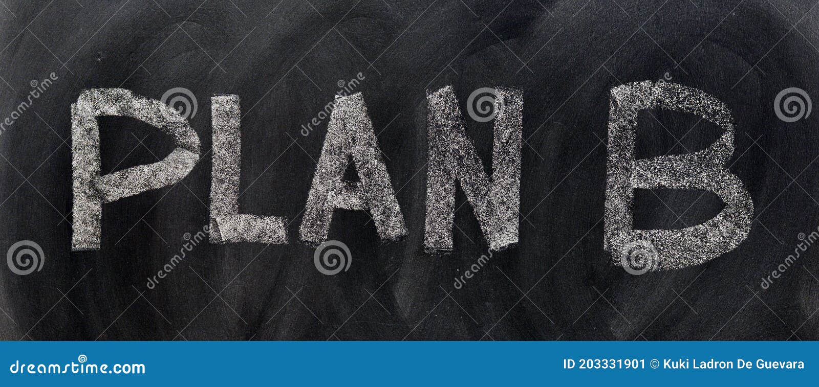 plan b written on the blackboard