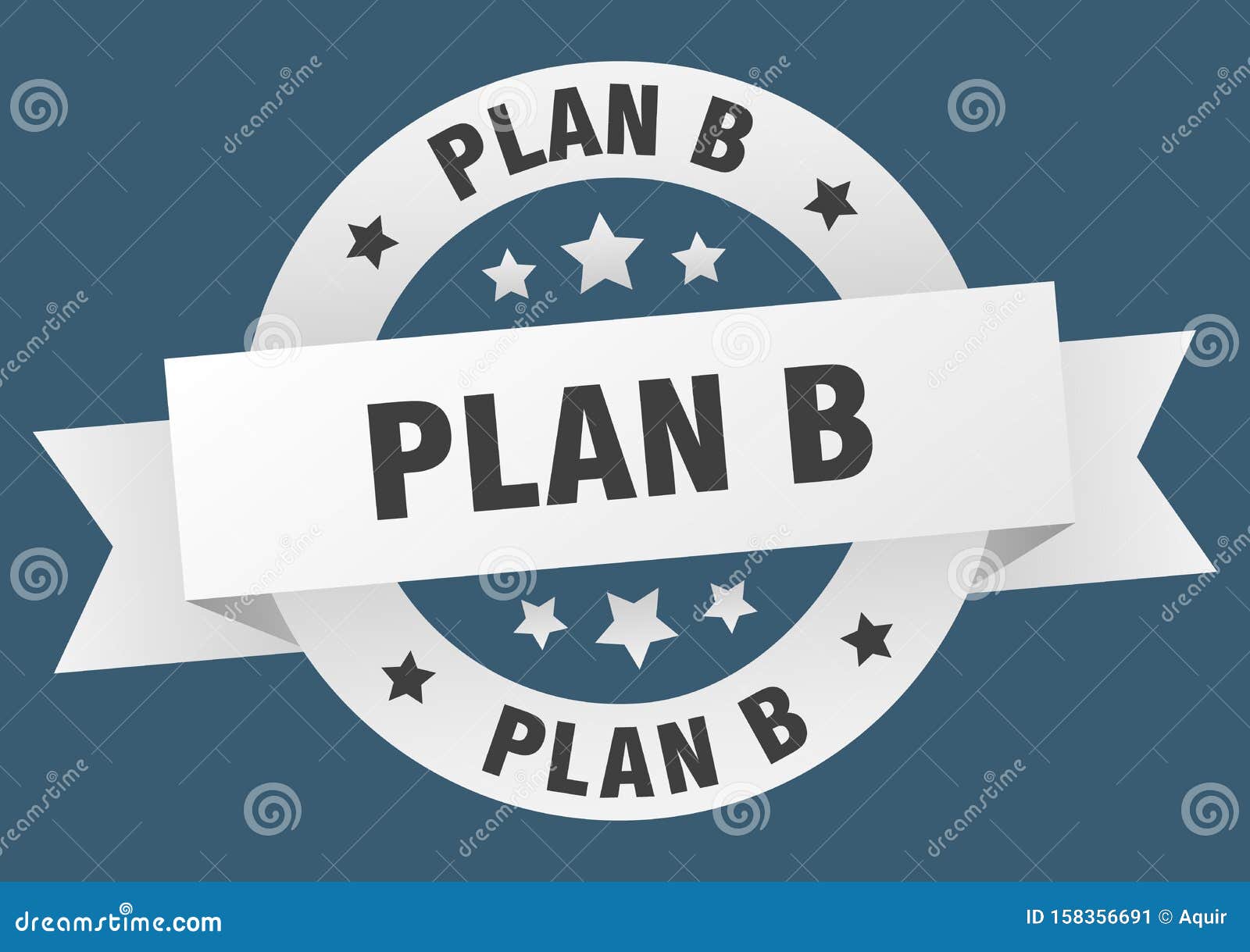 Plan b ribbon sign stock vector. Illustration of vintage 158356691