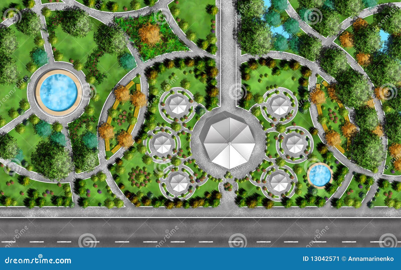 x 5/9 1/6 de Arquitecto Del Stock ilustración Plan De Paisaje