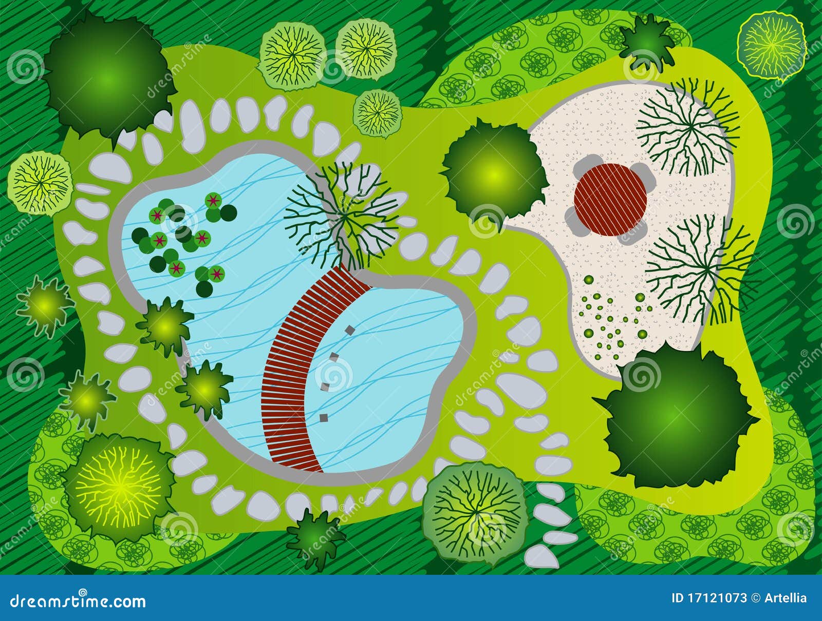 Plan / Landscape And Garden Design Stock Vector ...