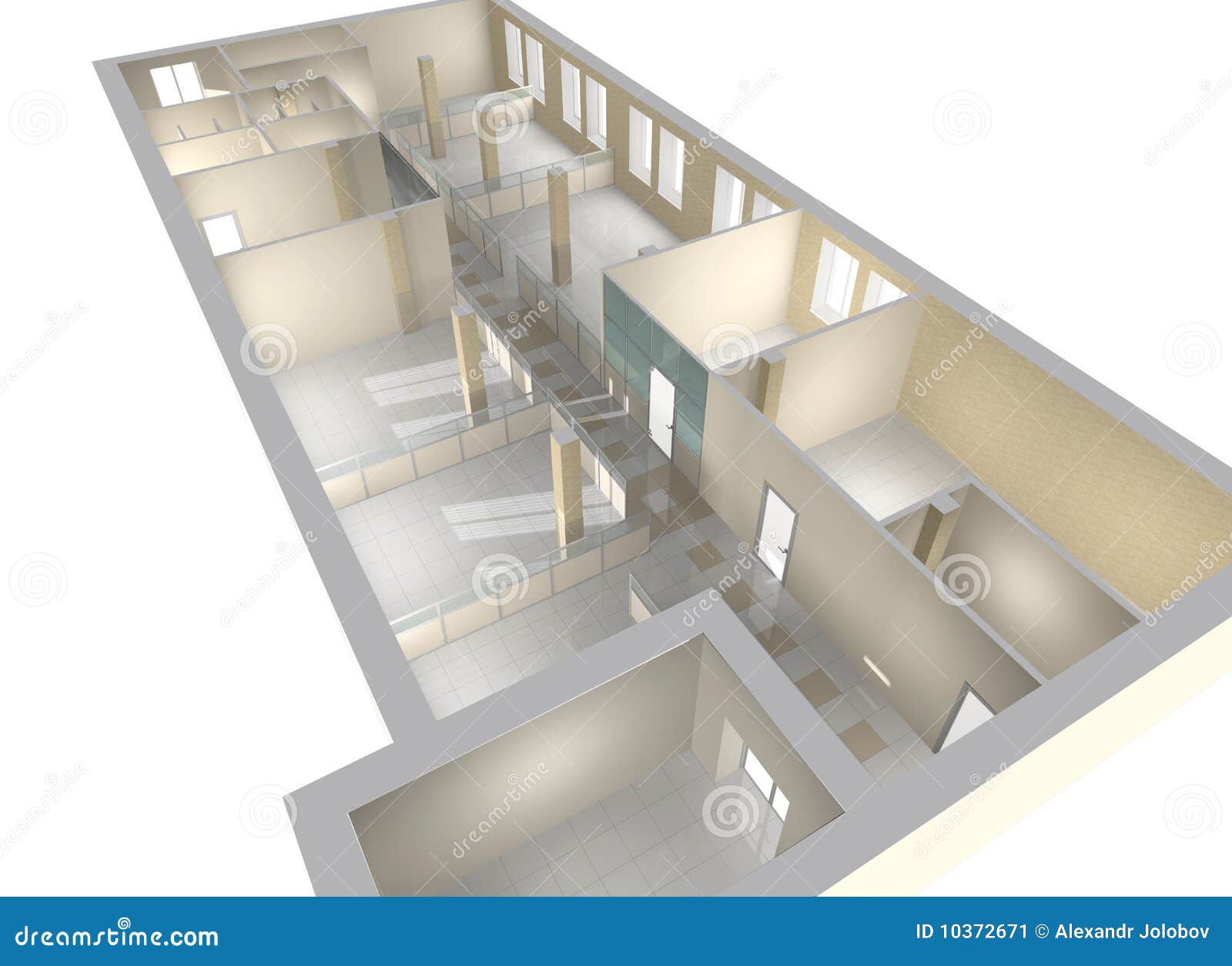 Plan of the Office Premises Stock Illustration Illustration of wall