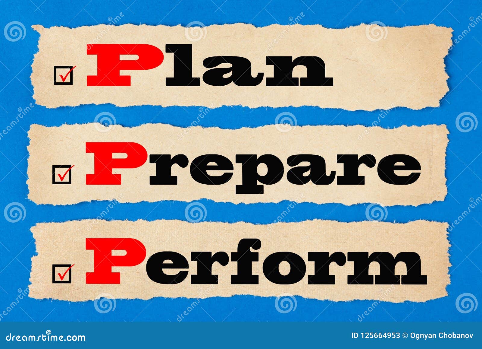 plan prepare perform concept
