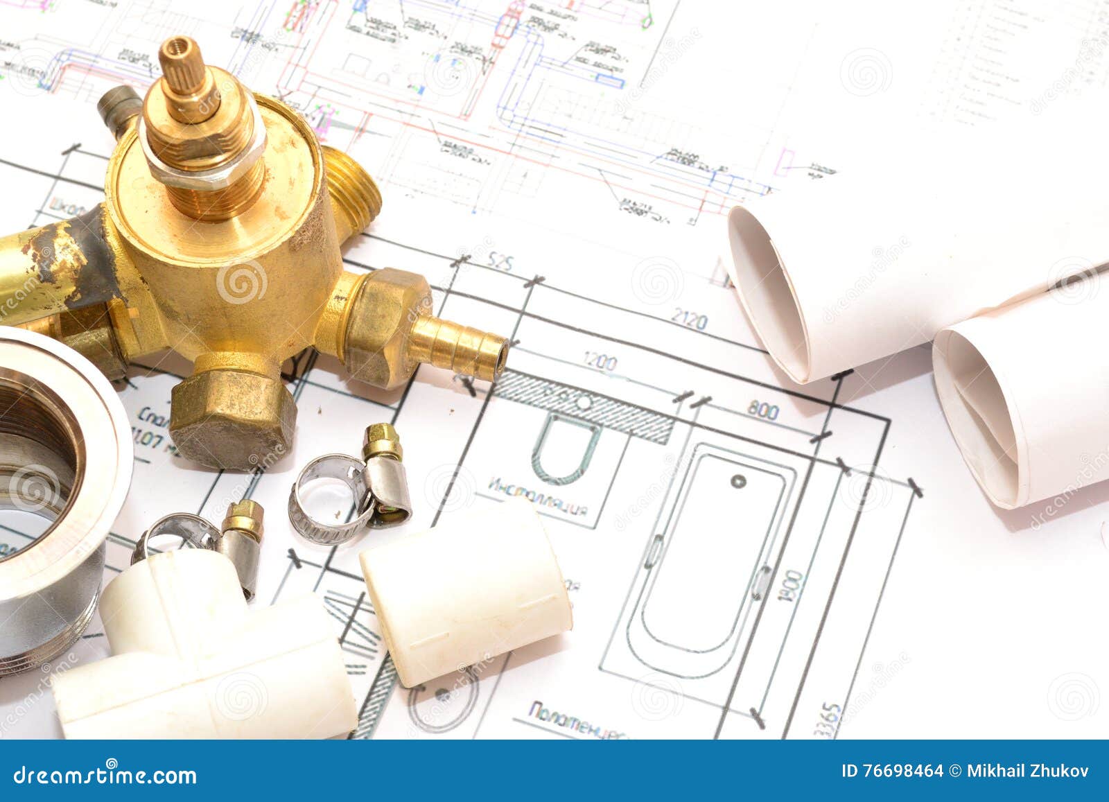 Plan for Rehabilitation of Water Supply Stock Photo Image of